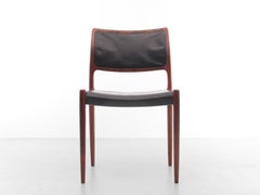 Mid-Century Modern Scandinavian Set of 6 Chairs in Rosewood Model N°80