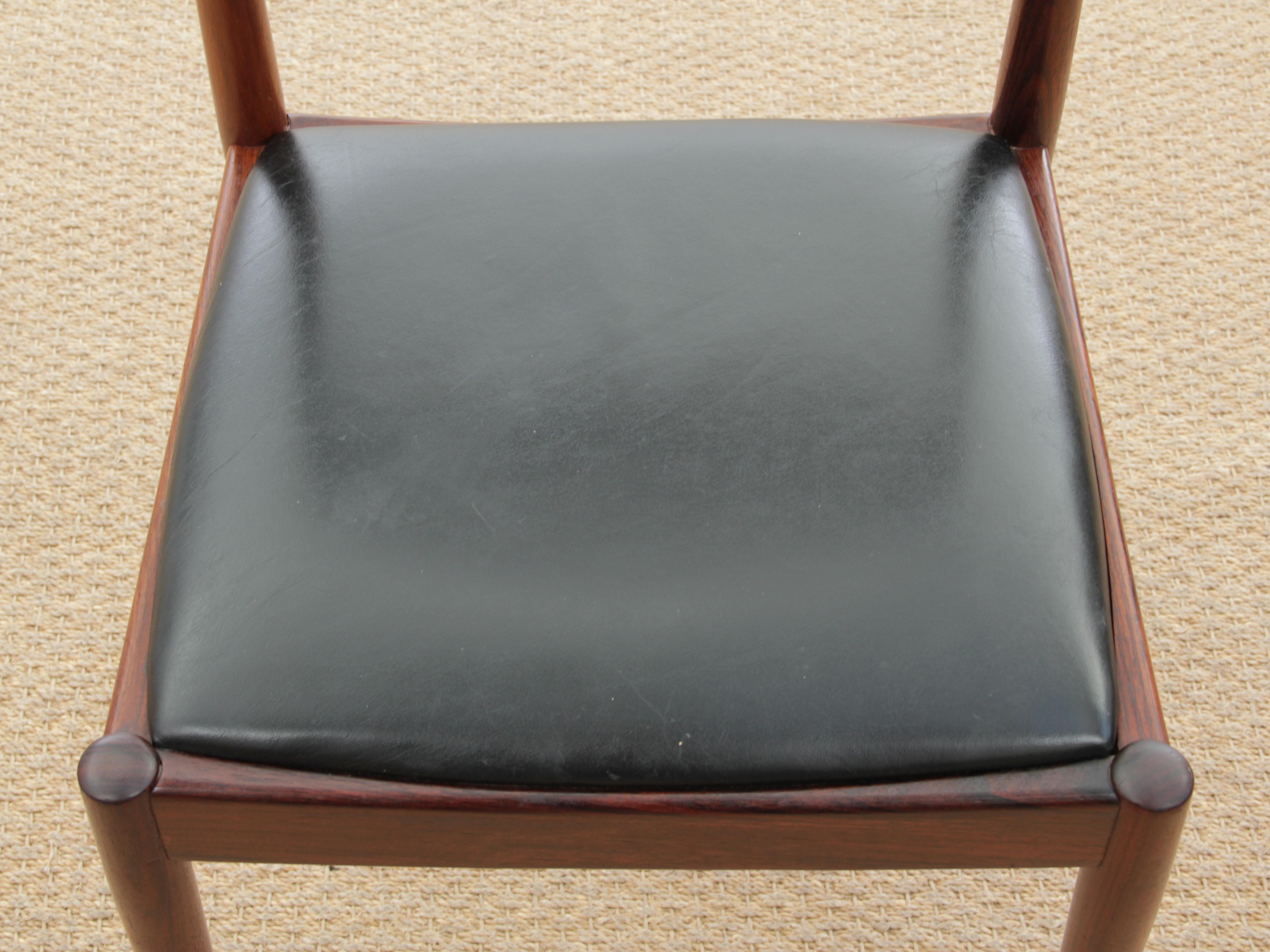 Mid-Century Modern Scandinavian Set of 8 Rosewood Chairs Model 26 4