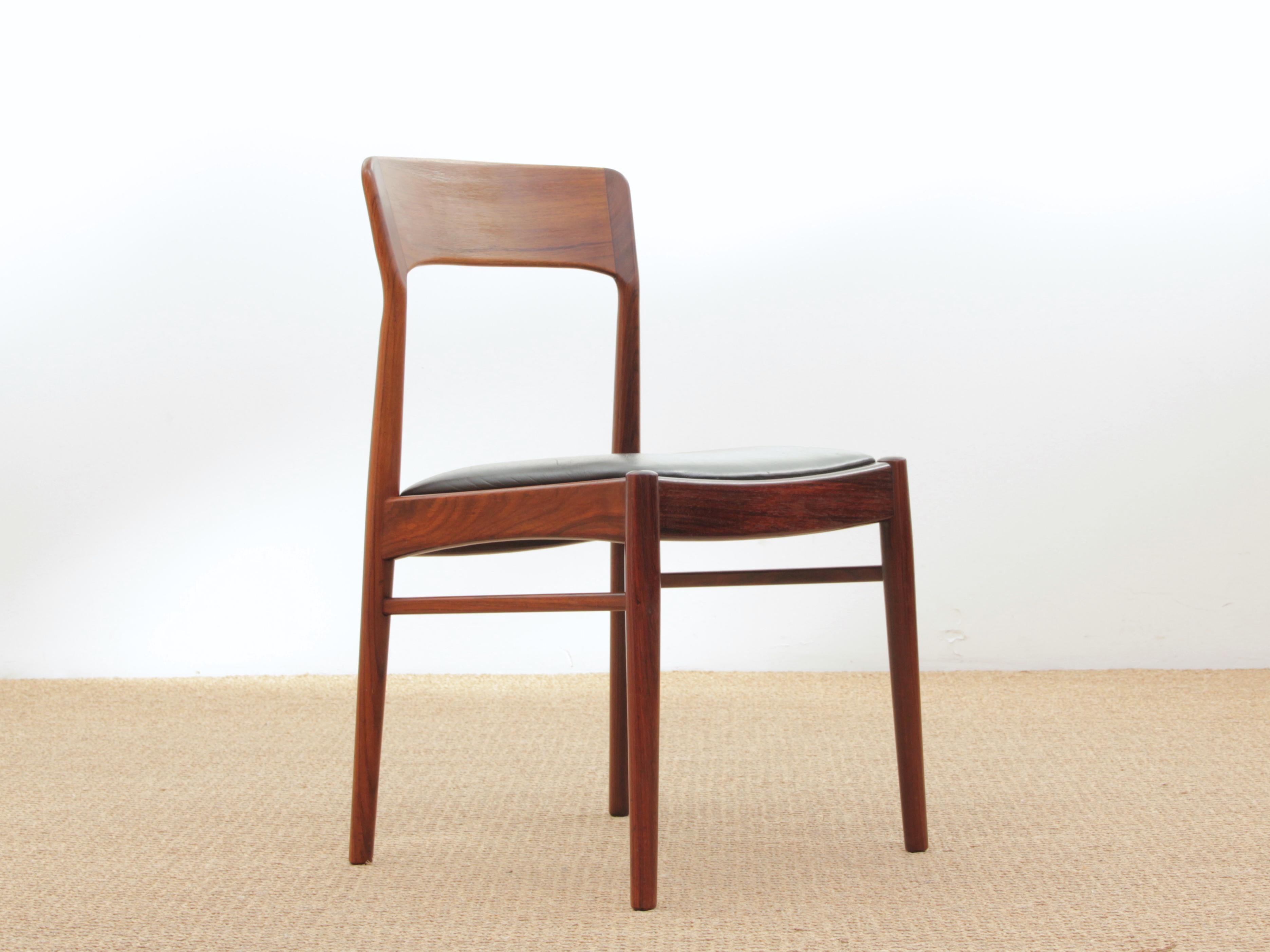 Scandinavian Modern Mid-Century Modern Scandinavian Set of 8 Rosewood Chairs Model 26