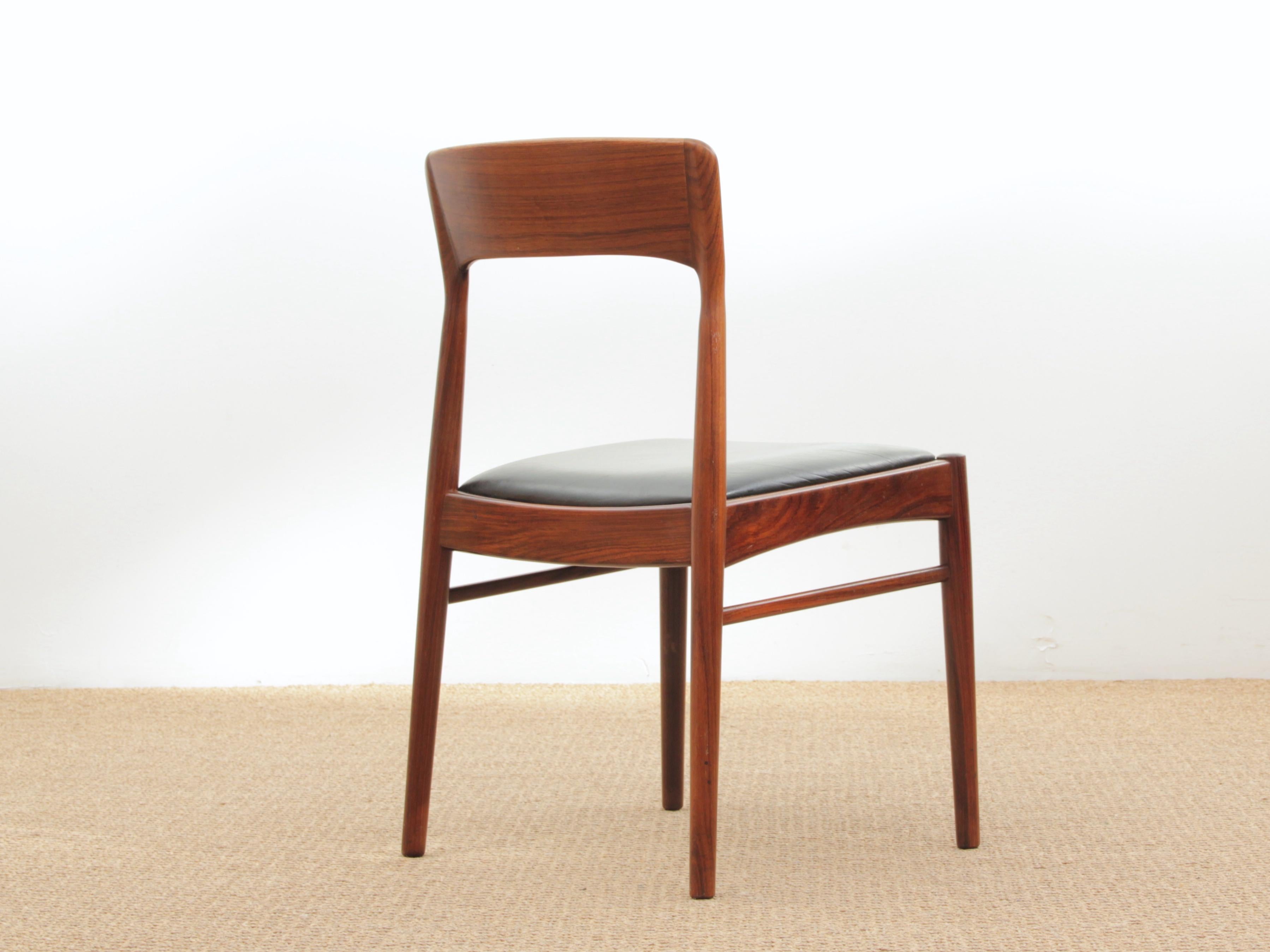 Mid-20th Century Mid-Century Modern Scandinavian Set of 8 Rosewood Chairs Model 26