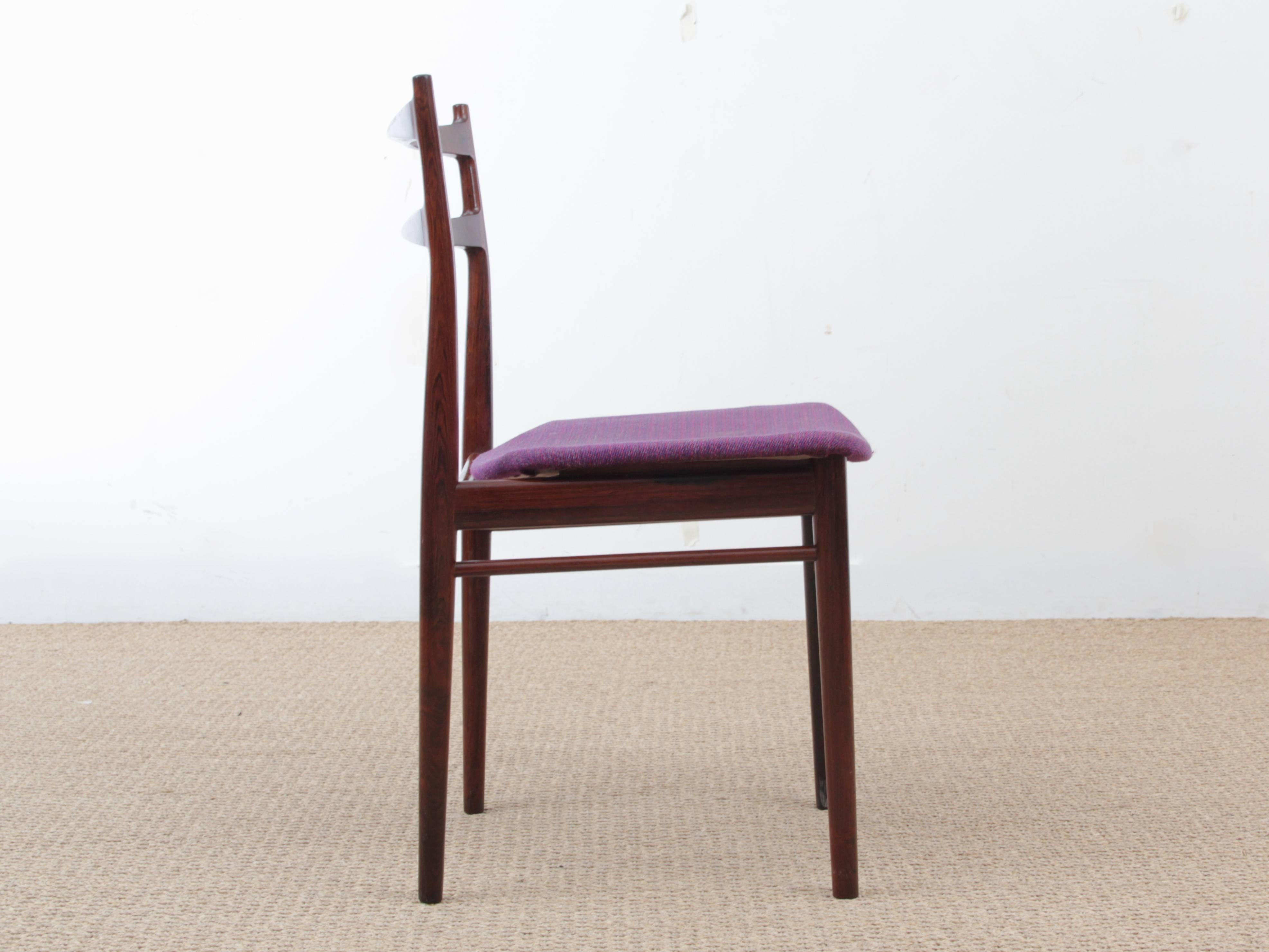 Mid-20th Century Mid-Century Modern Scandinavian Set of Six Chairs by H. Rosengren Hansen