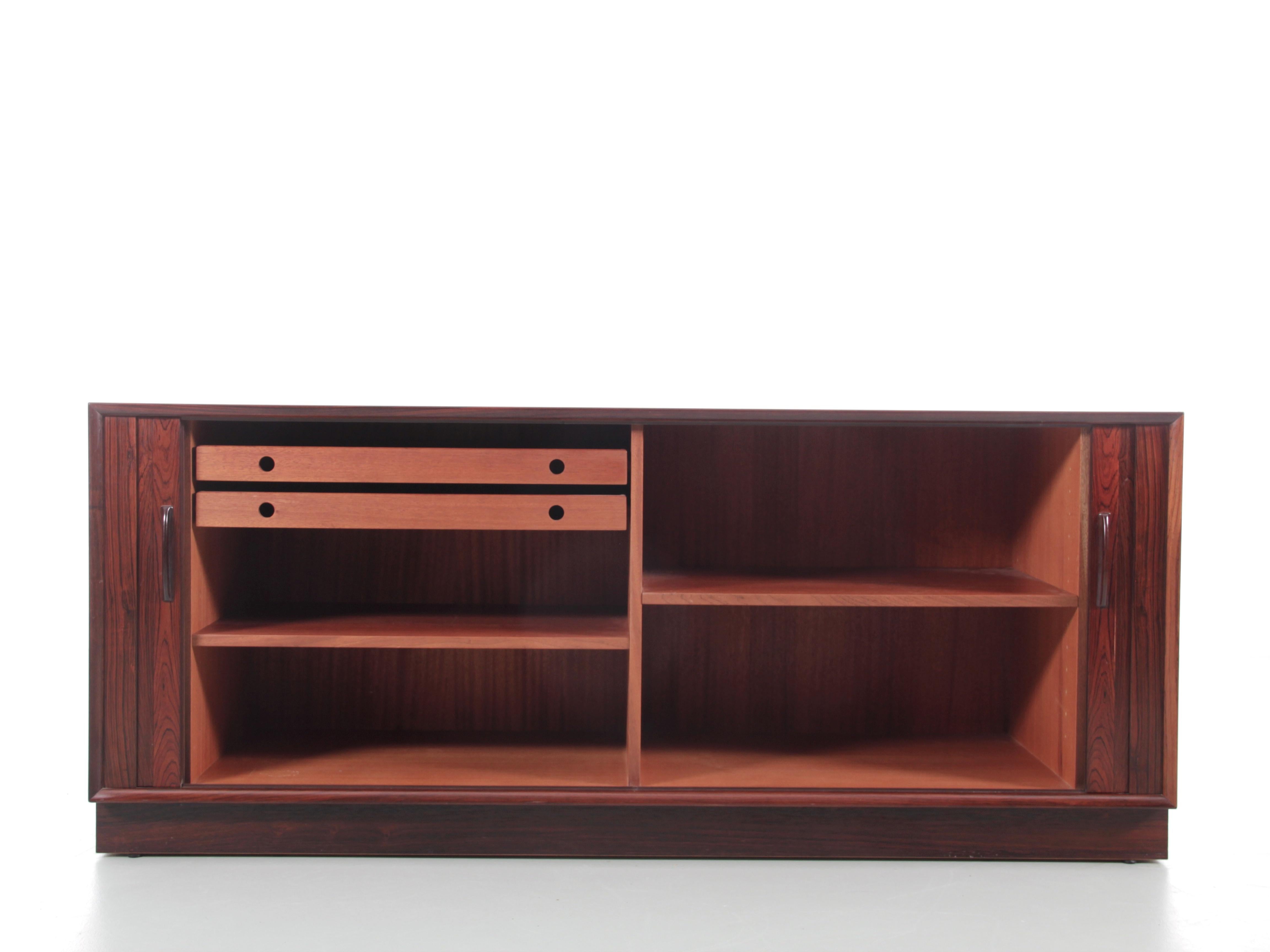 Scandinavian Modern Mid-Century Modern Scandinavian Sideboard in Rosewood by Henning Kjaernulf For Sale