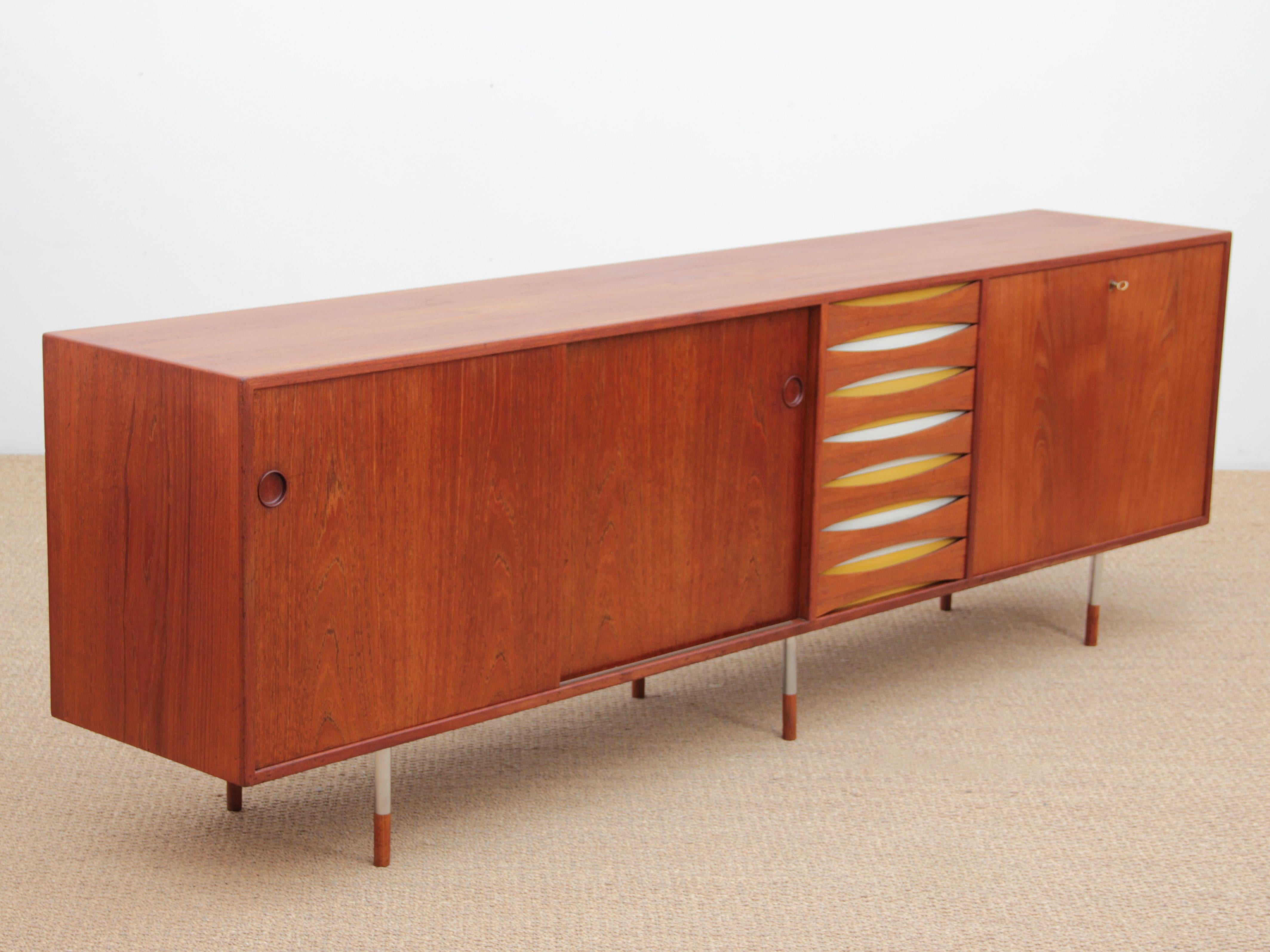 Teak Mid-Century Modern Scandinavian Sideboard Model 29A by Arne Vodder