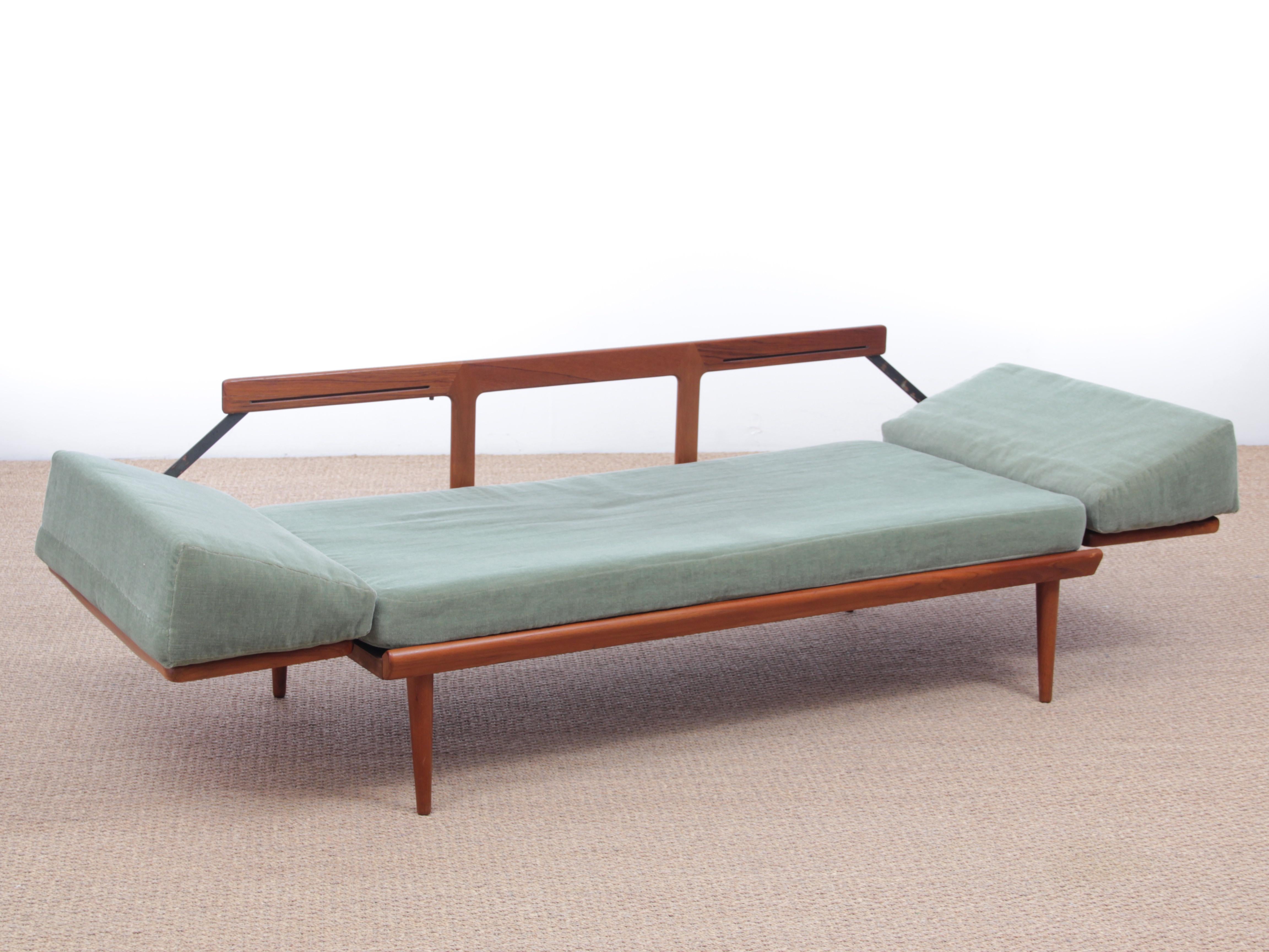 Teak Mid-Century Modern Scandinavian Sofa 2 Seats FD451 by Peter Hvidty & Orla Mølga