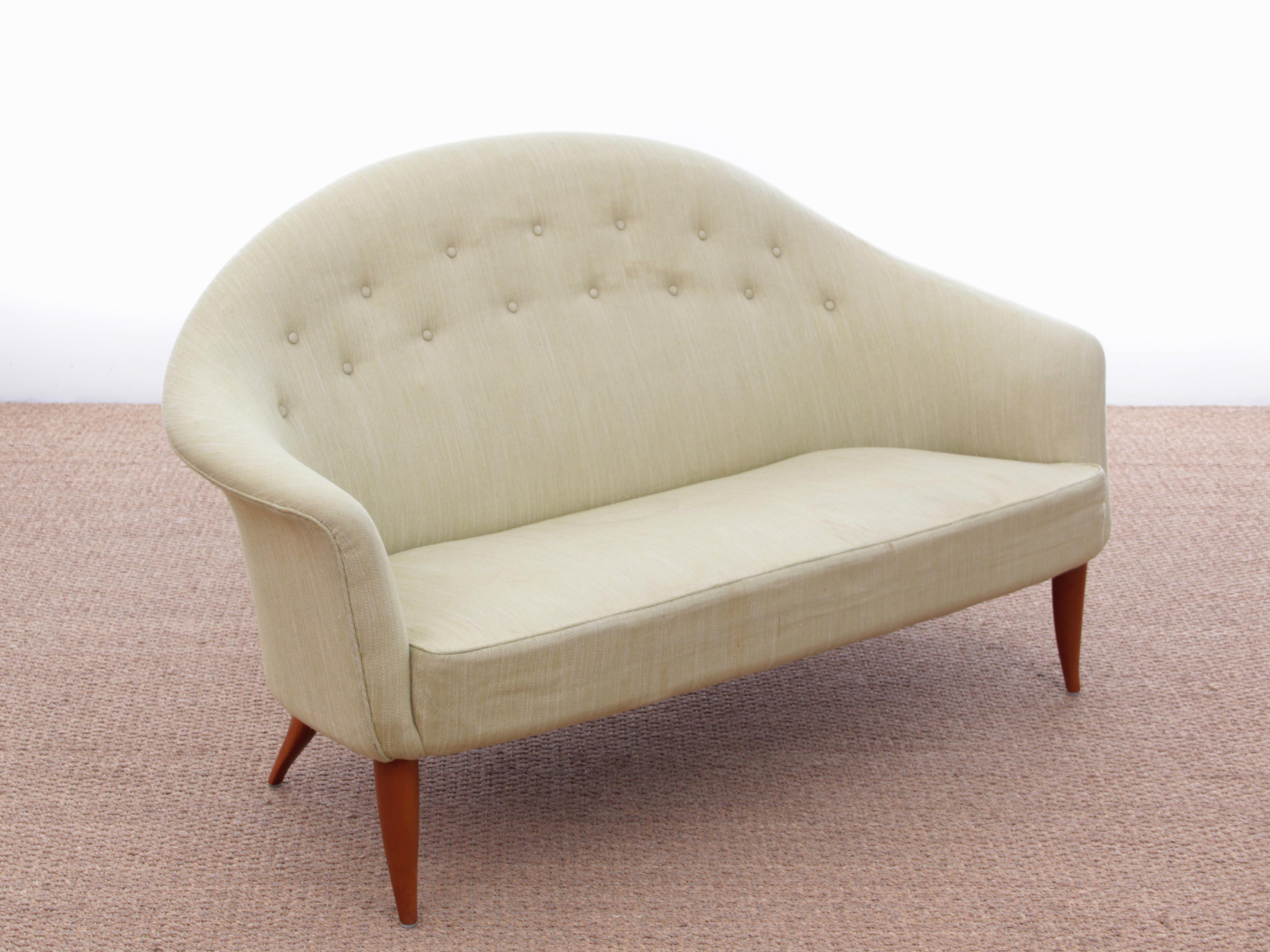 Mid-20th Century Mid-Century Modern Scandinavian Sofa 2-Seat For Sale
