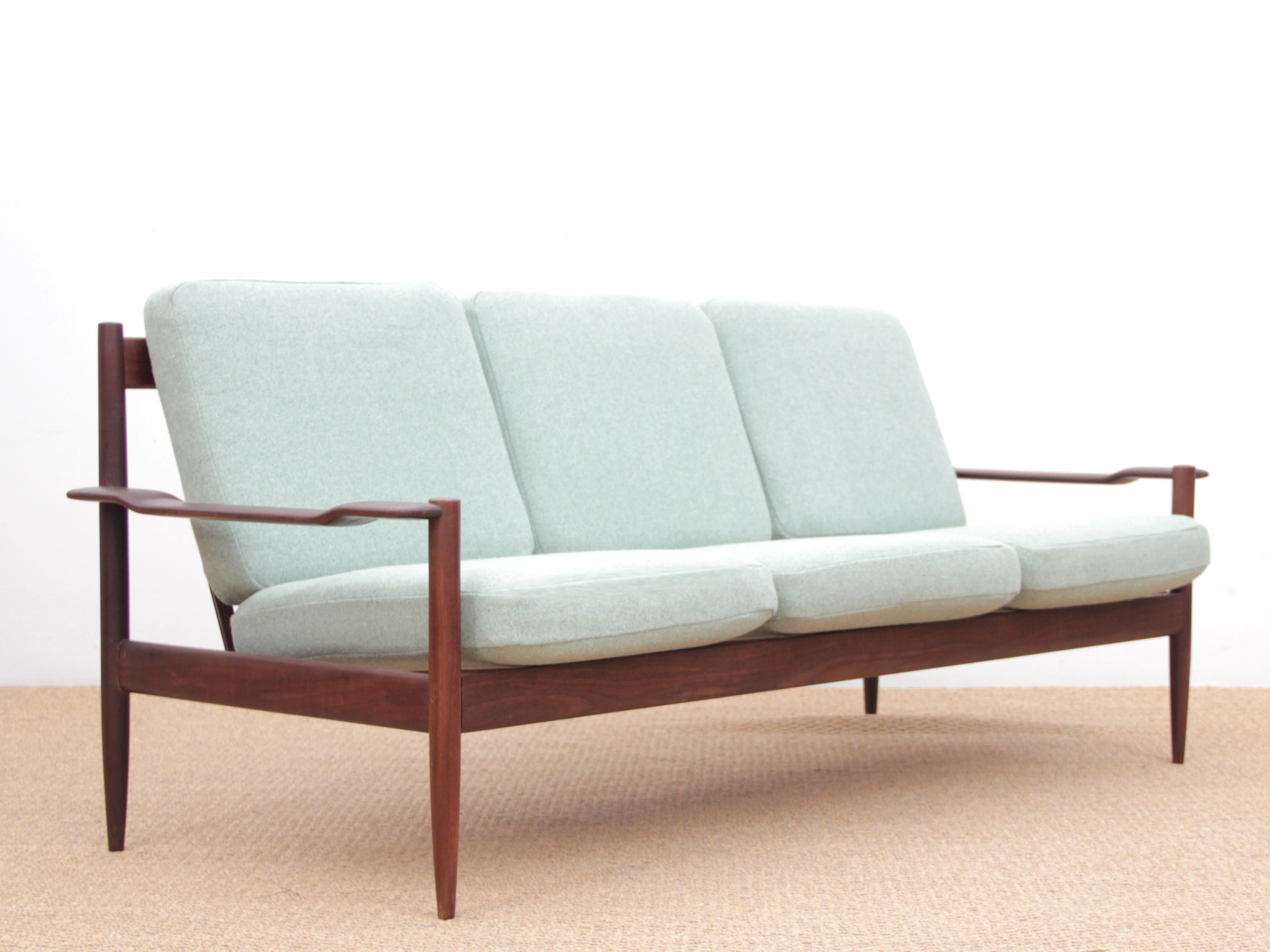Scandinavian Modern Mid-Century Modern Scandinavian Sofa in Teak For Sale