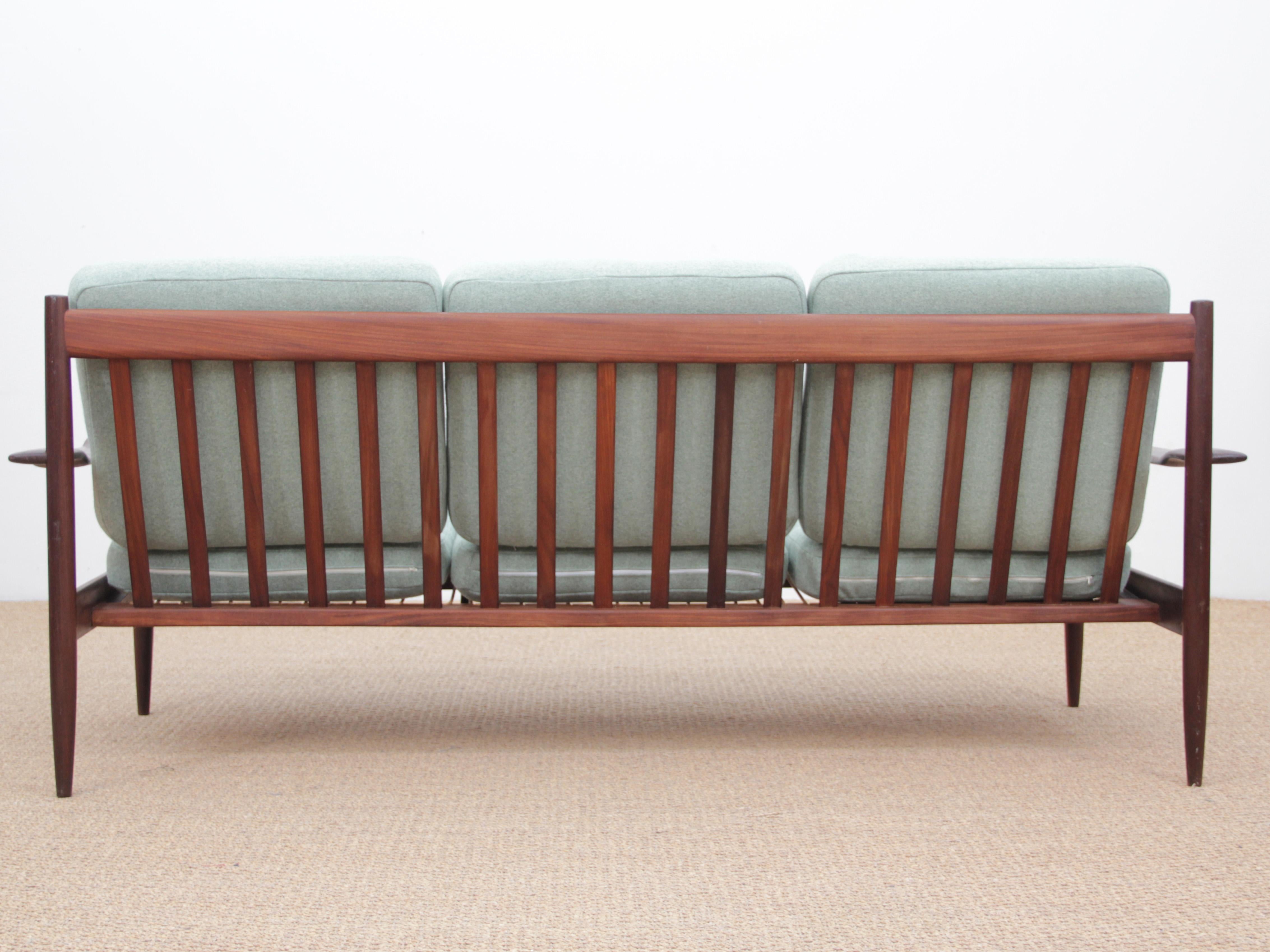 Mid-20th Century Mid-Century Modern Scandinavian Sofa in Teak For Sale