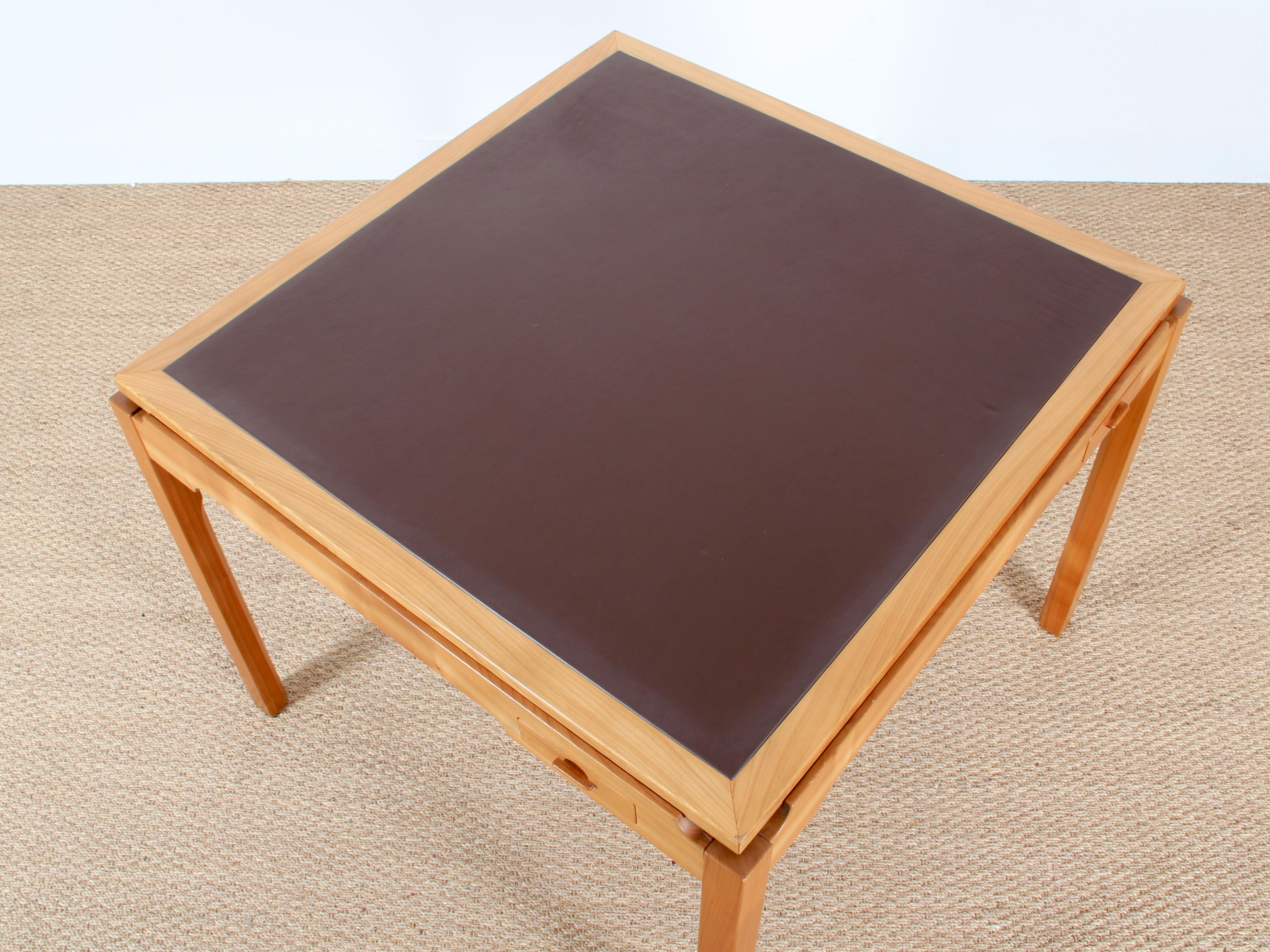 Mid-Century Modern Scandinavian Square Game Table by Gorm Lindum Et Rolf Middel 3