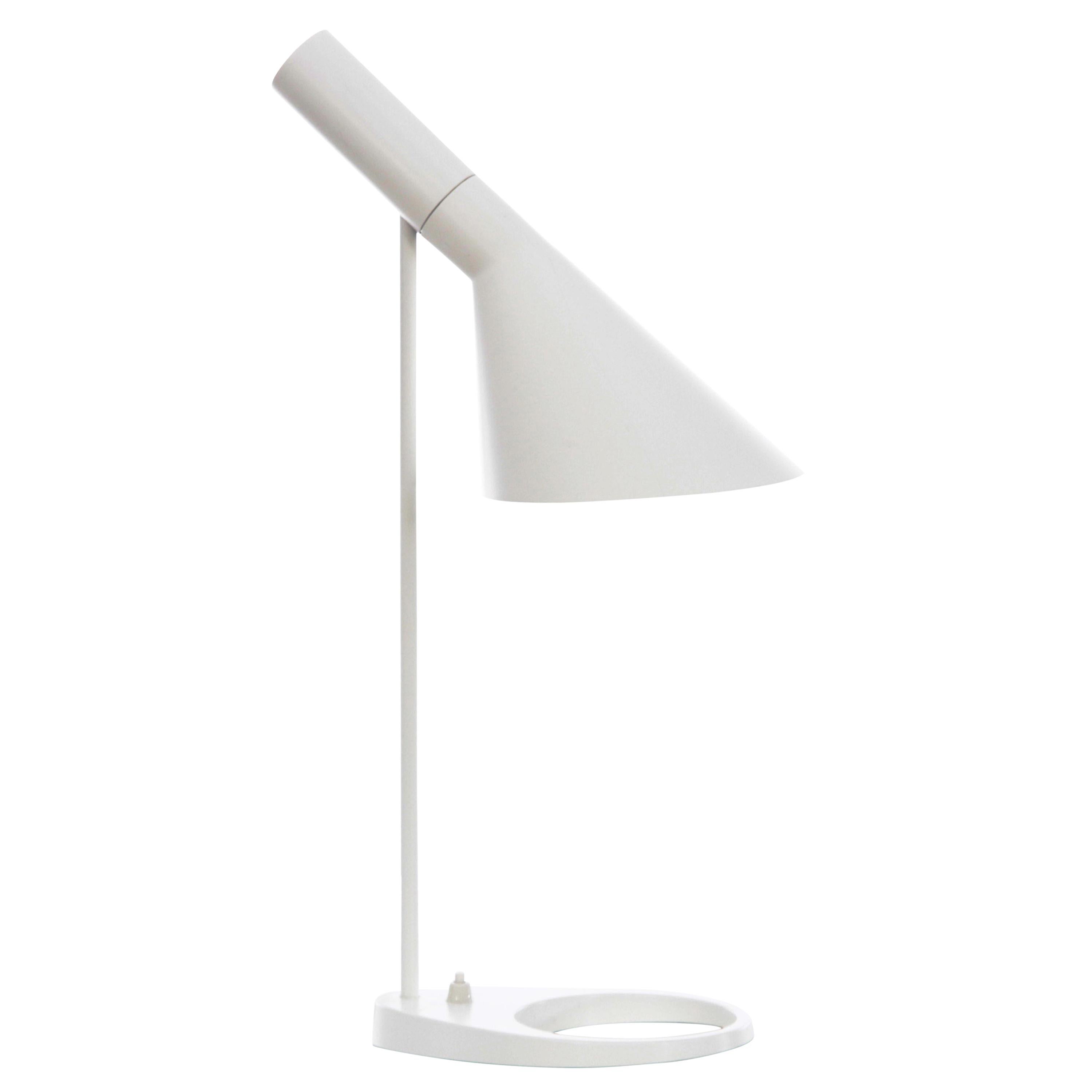 Mid-Century Modern Scandinavian Table Lamp AJ White by Arne Jacobsen
