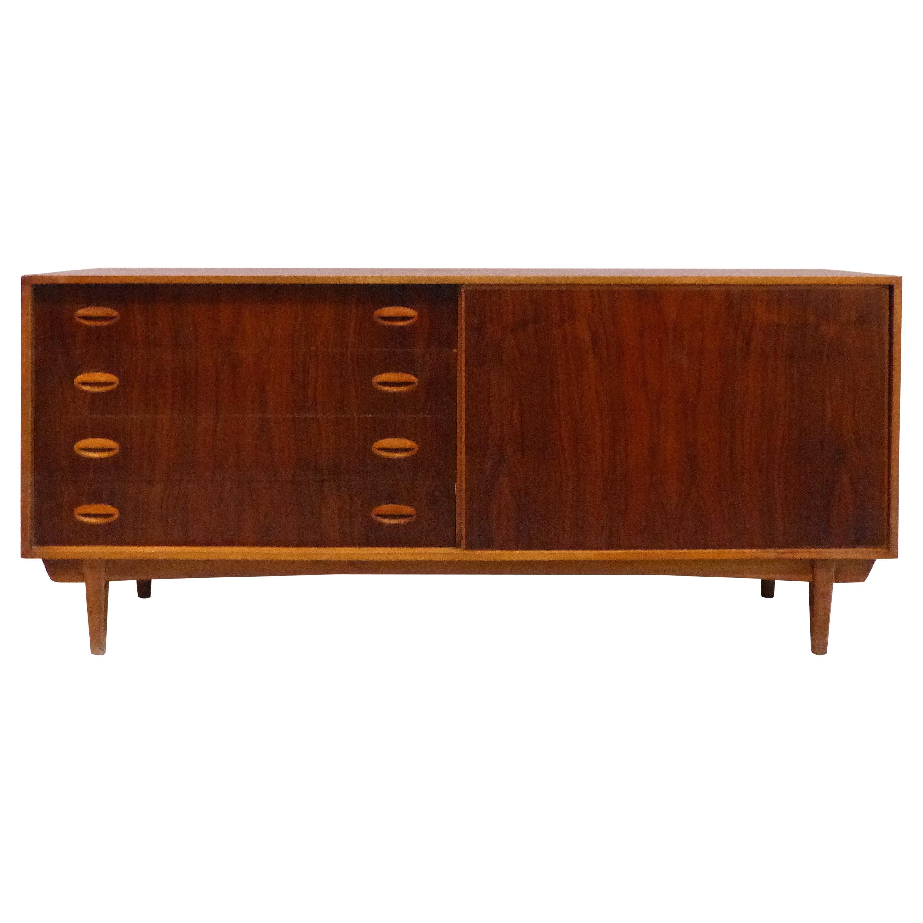 Mid-Century Modern Scandinavian Teak and Rosewood Credenza