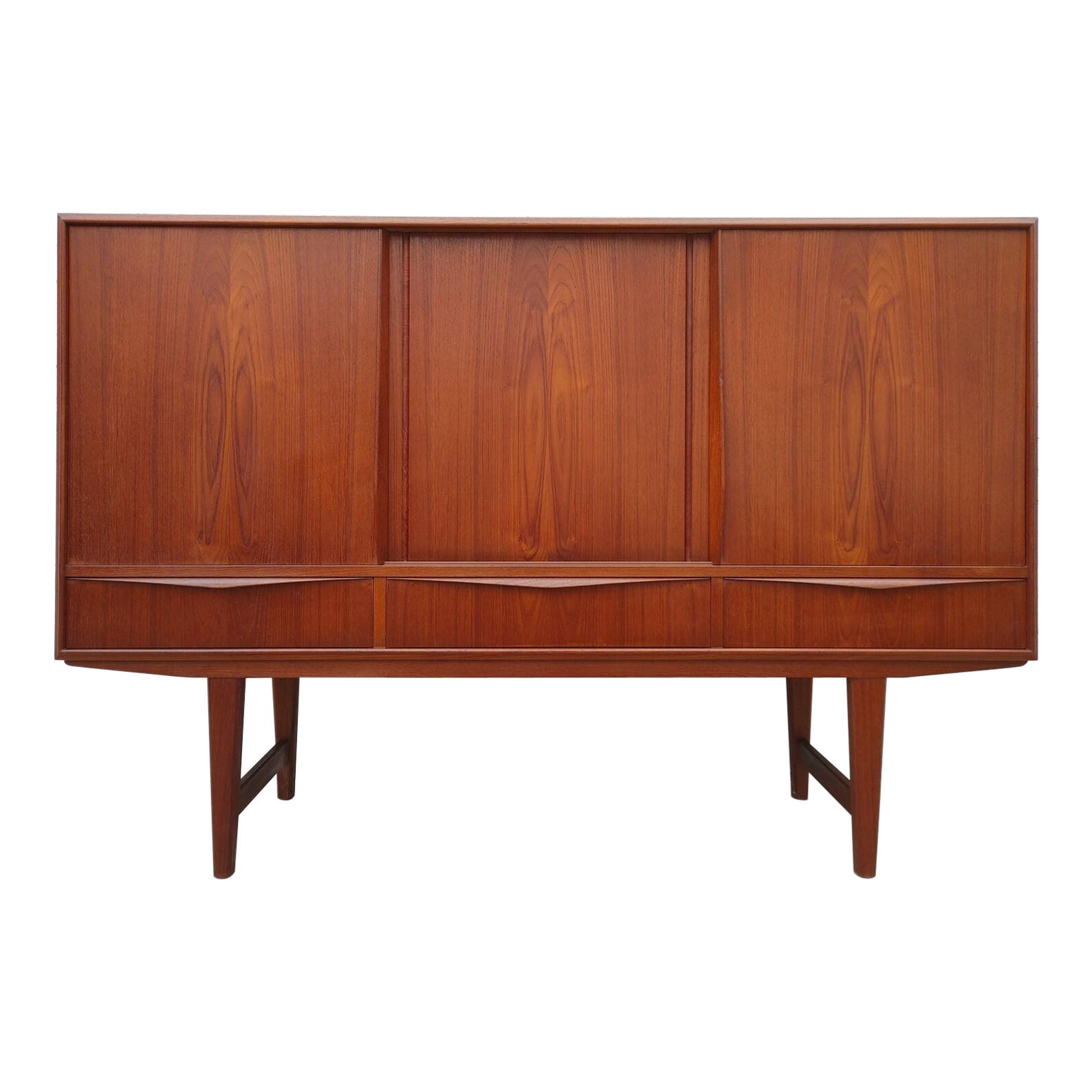 Armadietto in teak del Mid Century Modern Scandinavian