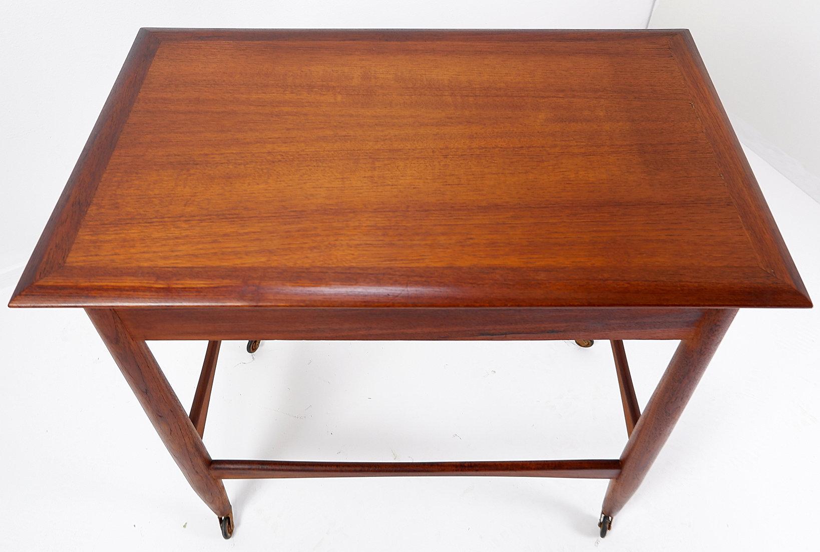 Mid-Century Modern Skandinavischer Nähkorb-Beistelltisch aus Teakholz - Johannes Andersen im Angebot 3