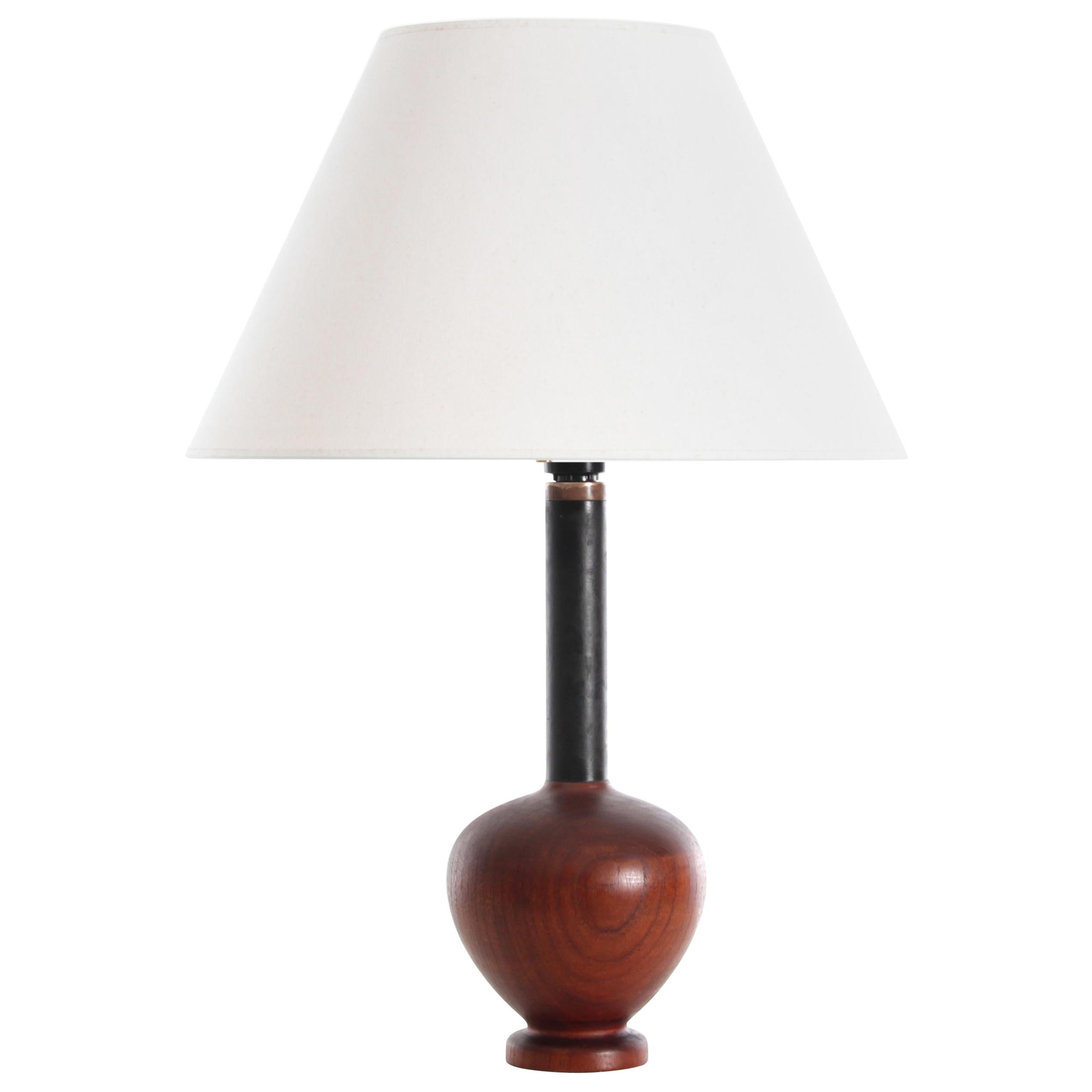 Mid-Century Modern Scandinavian Teak Table Lamp by Esa