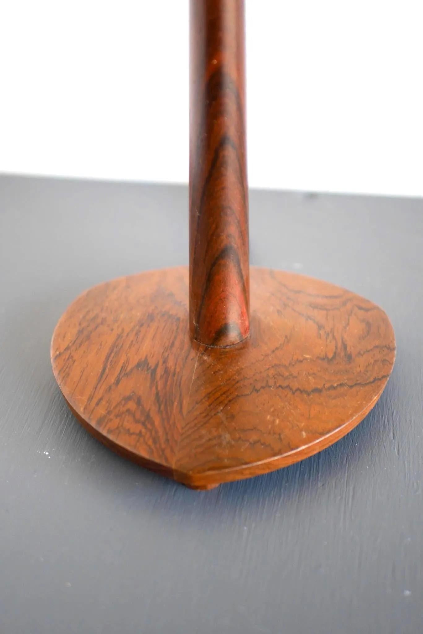 A fantastic rather tall vintage 60s teak table lamp with a very sleek Scandinavian design, from Eskilstuna Armatur, Sweden.  This lamp is very simple in shape, tall and slender, which makes it rather elegant and sophisticated. Since it is made from