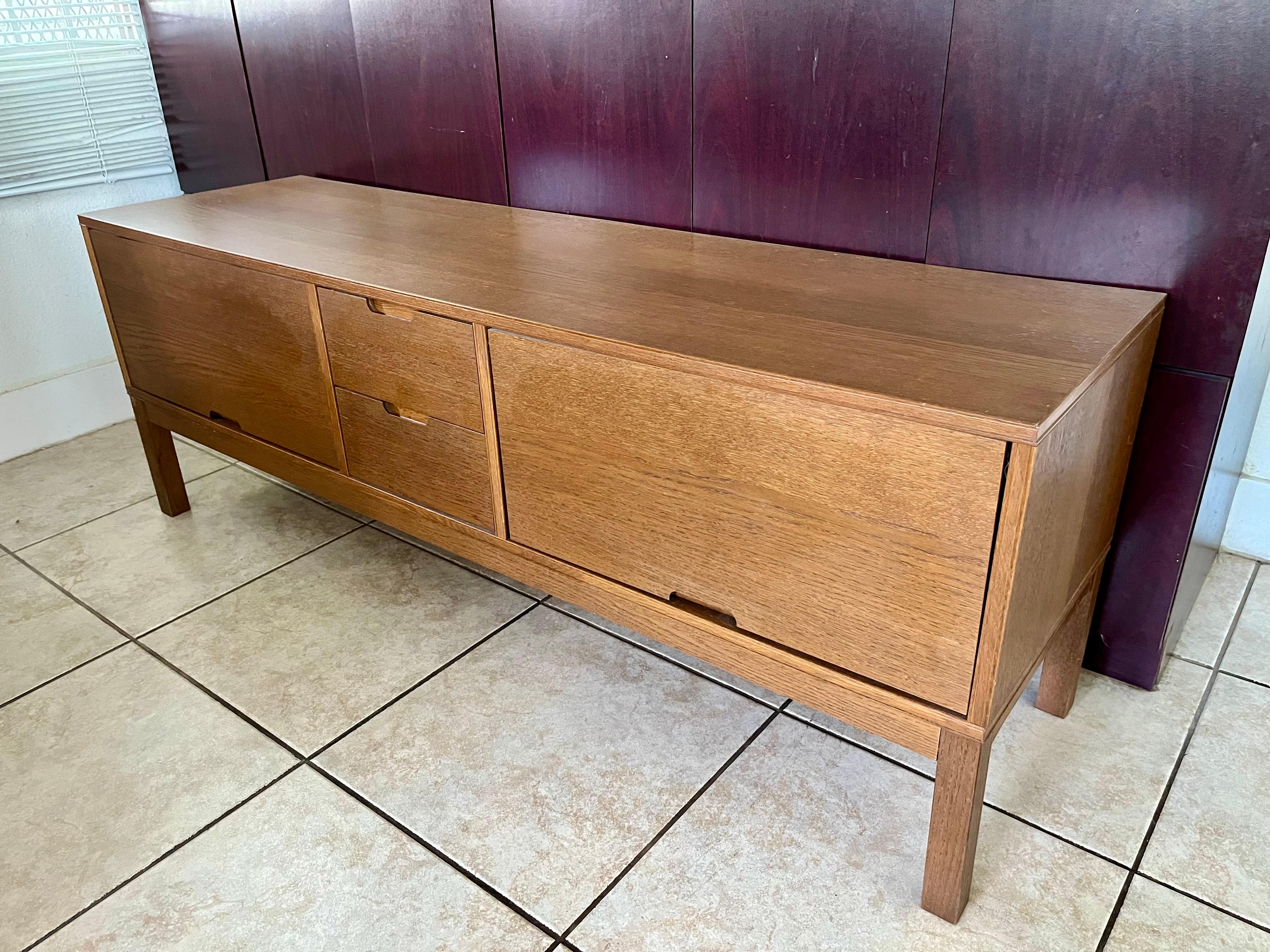  Mid Century Modern Scandinavian TV Stand Media Cabinet by IKEA.Circa 1980s  In Good Condition For Sale In Miami, FL