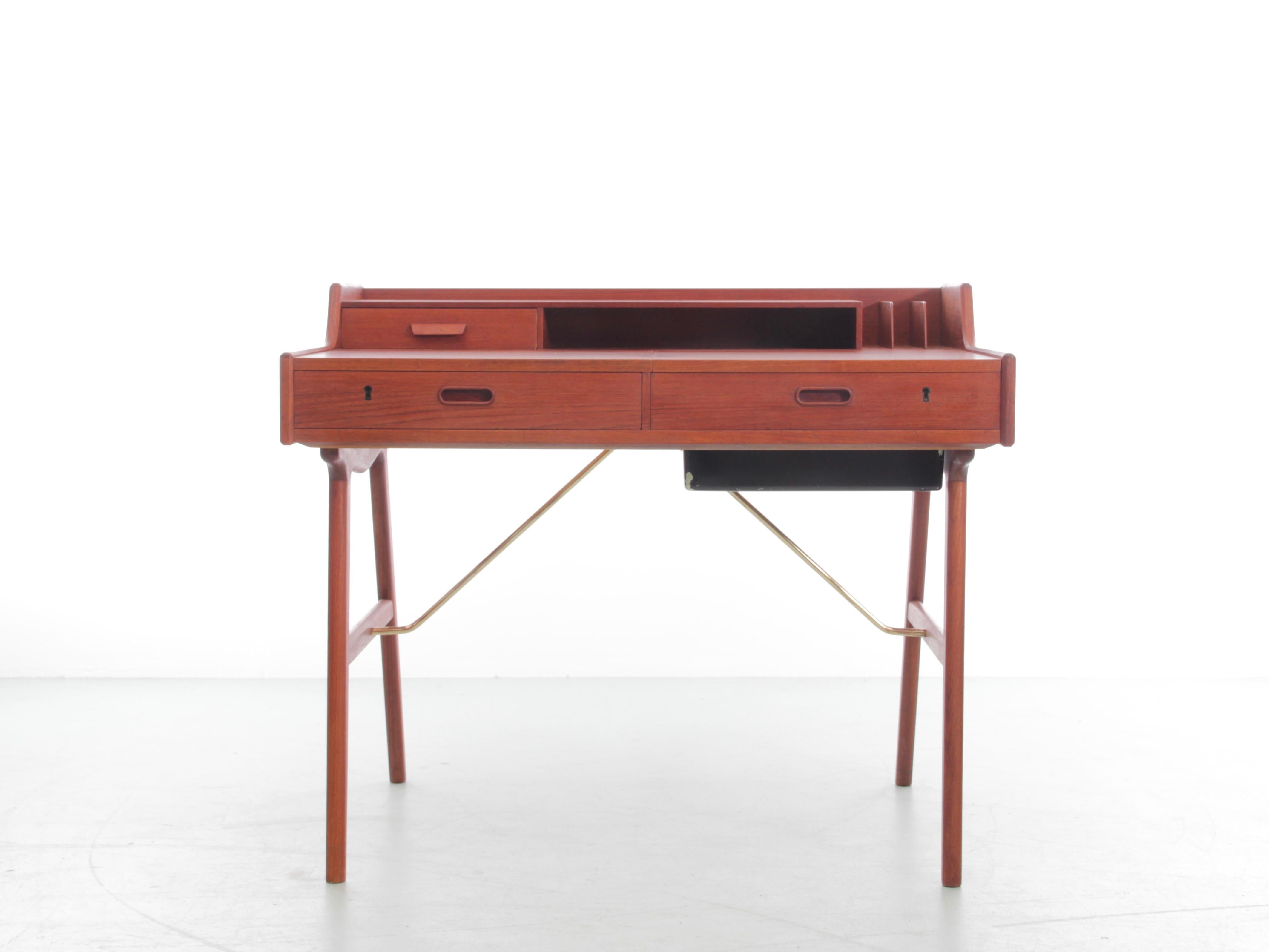 Scandinavian Modern Mid-Century Modern Scandinavian Vanity Desk in Teack by Arne Wahl Iversen For Sale