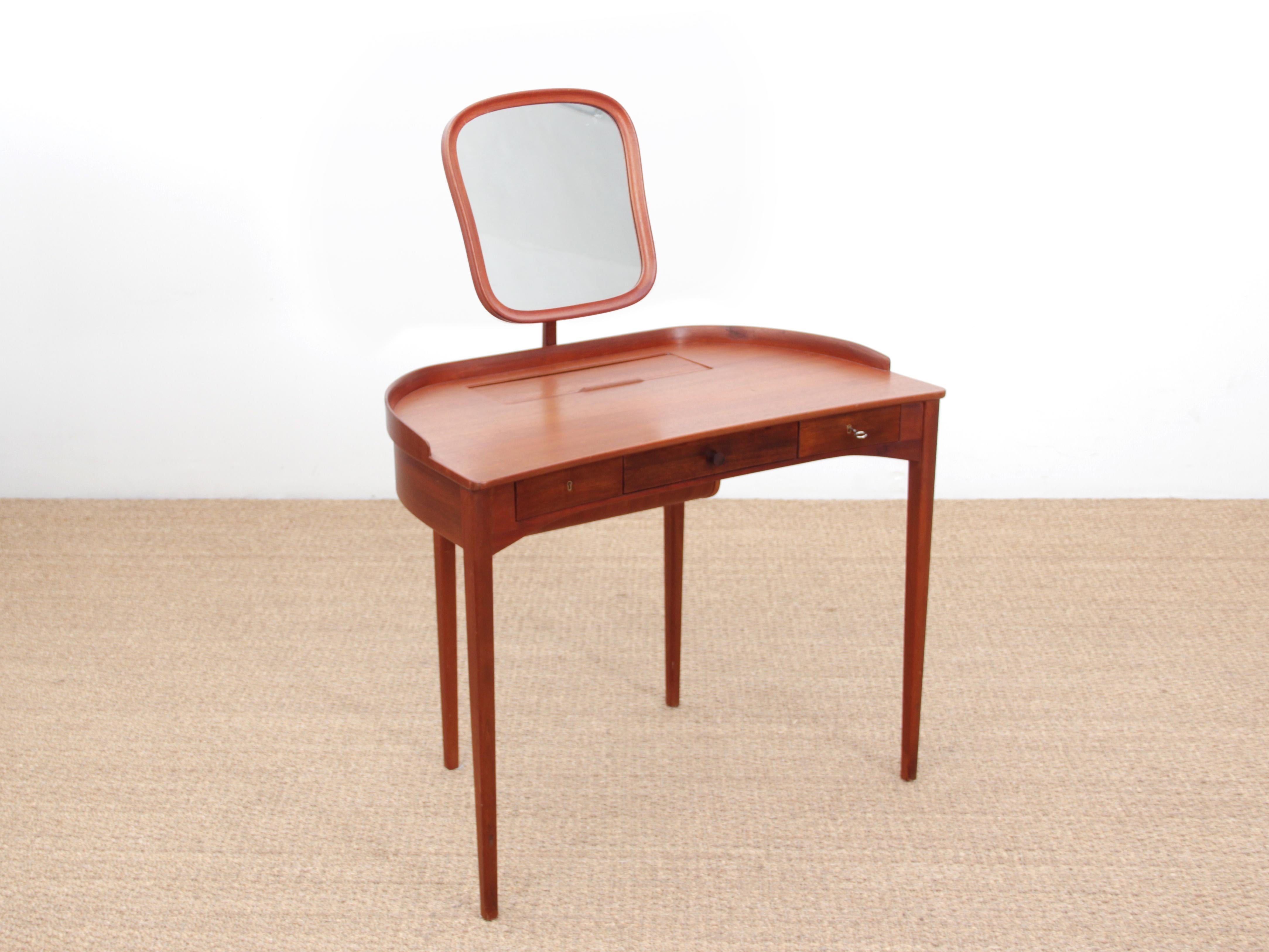 Mid-Century Modern Scandinavian Vanity Table, by Carl Malmsten In Good Condition In Courbevoie, FR