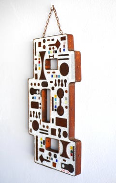 Mid-Century Modern Scandinavian Wall Art a Decorative Metal Pendant