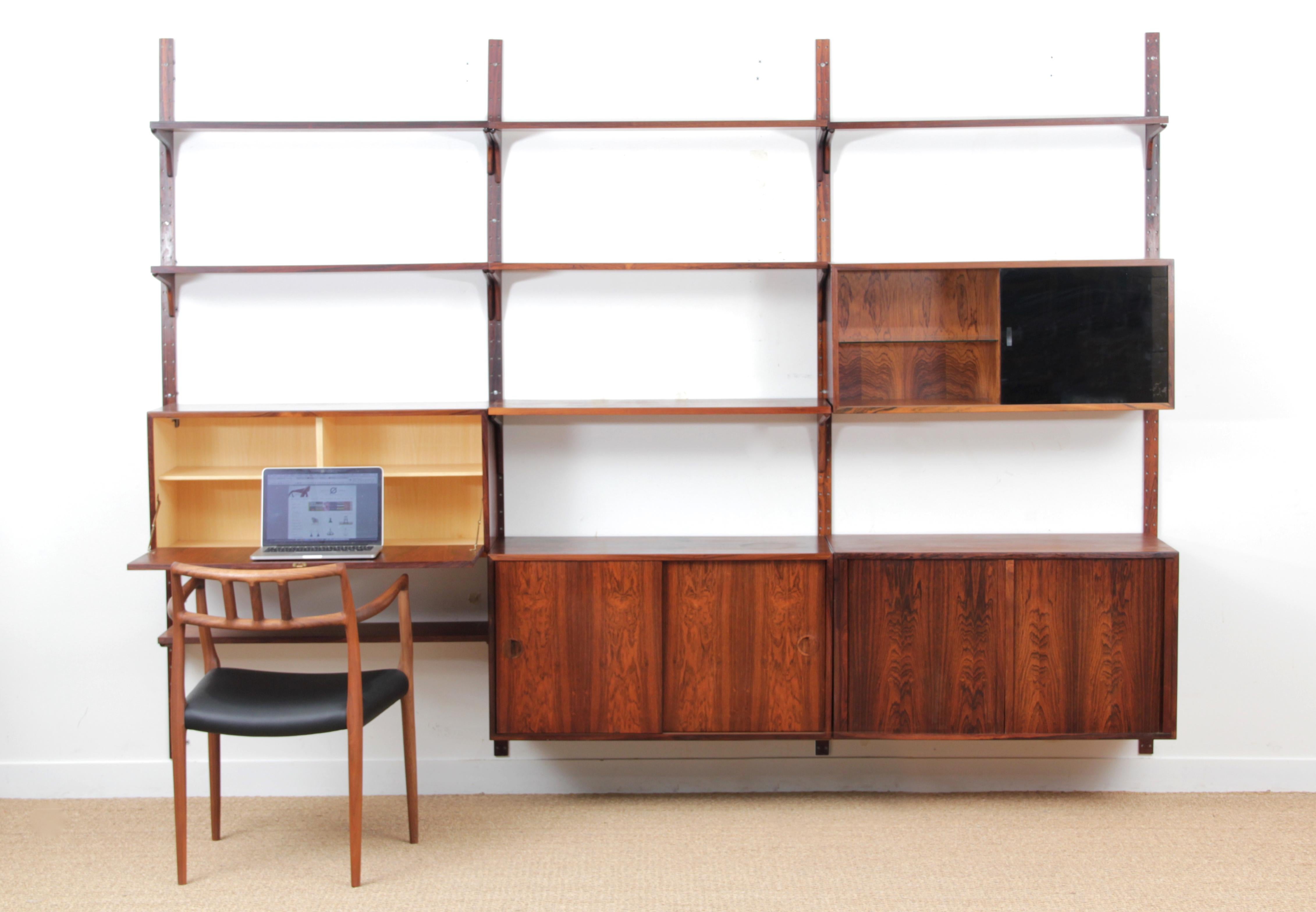 Mid-Century Modern Scandinavian Wall System in Rosewood by Thygesen & Sørensen 10