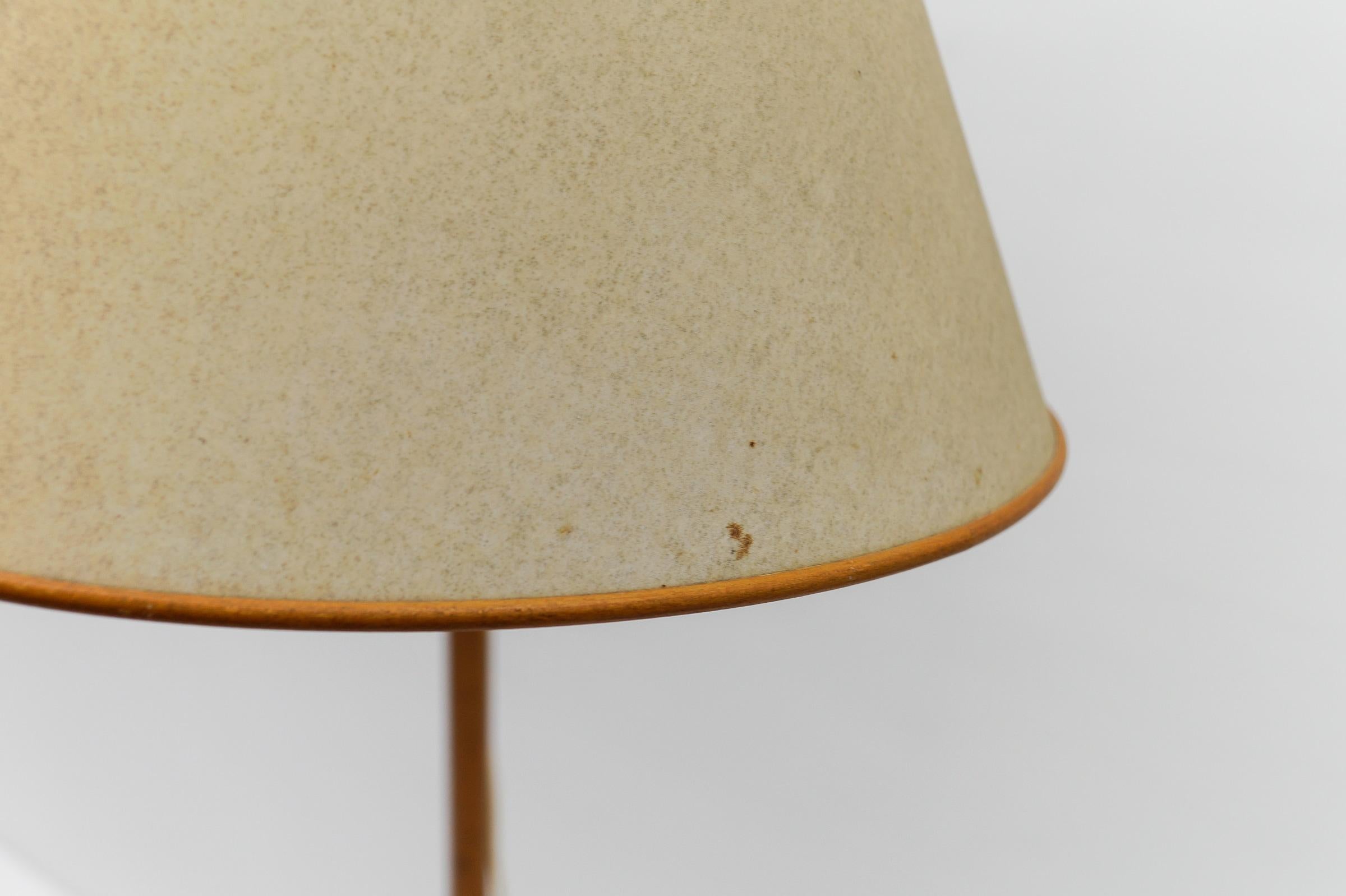 Mid-Century Modern scandinavian wooden arc floor lamp, 1950s For Sale 9