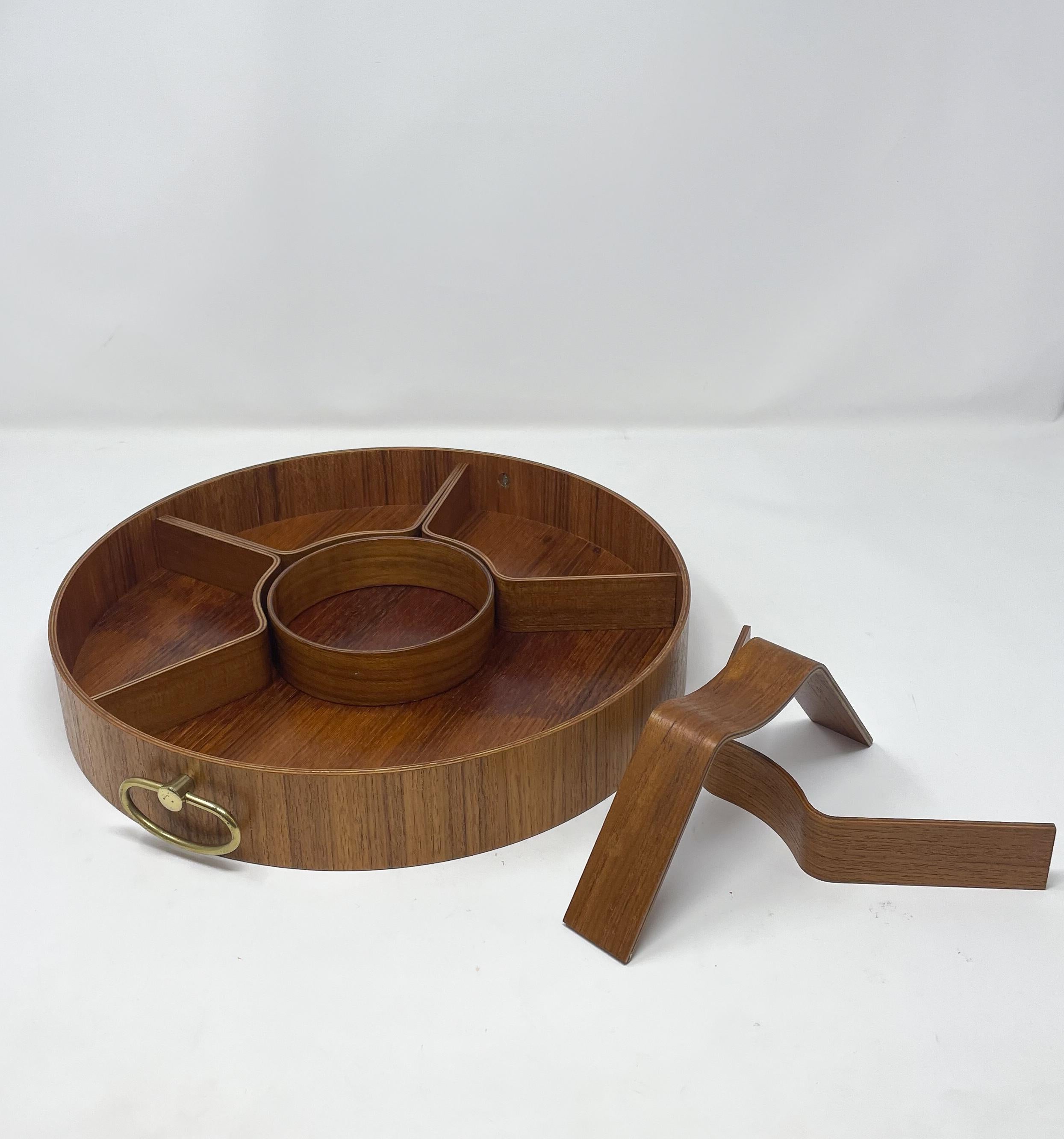 Mid-Century Modern Scandinavian Wooden Box, with Compartiments, 1960s In Good Condition For Sale In Brussels, BE