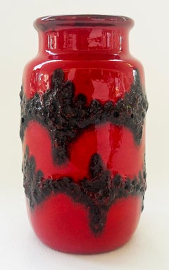 Vaso di lava grassa di Scheurich Keramik, Germania Ovest, metà del secolo scorso