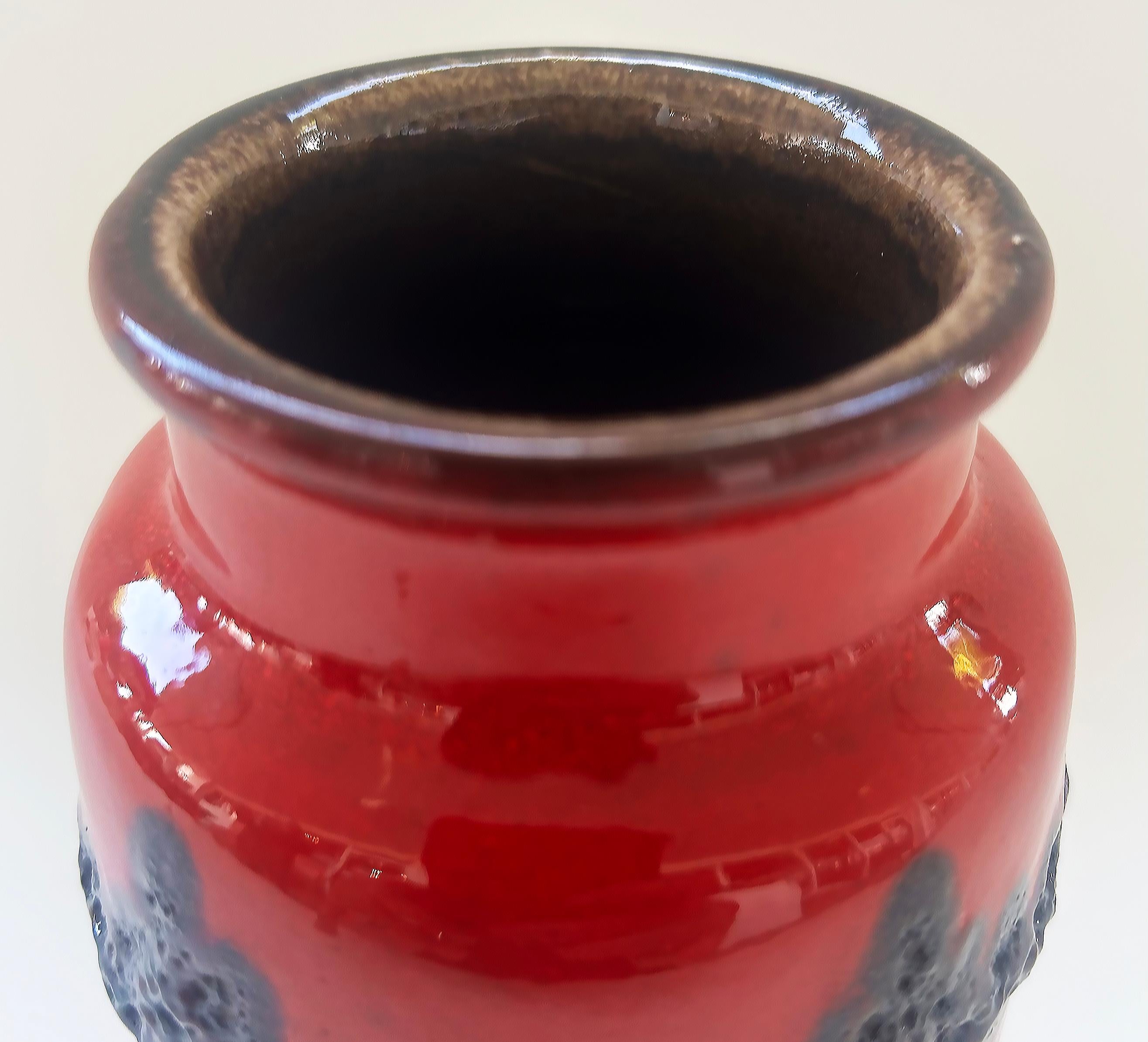 Smaltato Vaso di lava grassa di Scheurich Keramik, Germania Ovest, metà del secolo scorso in vendita