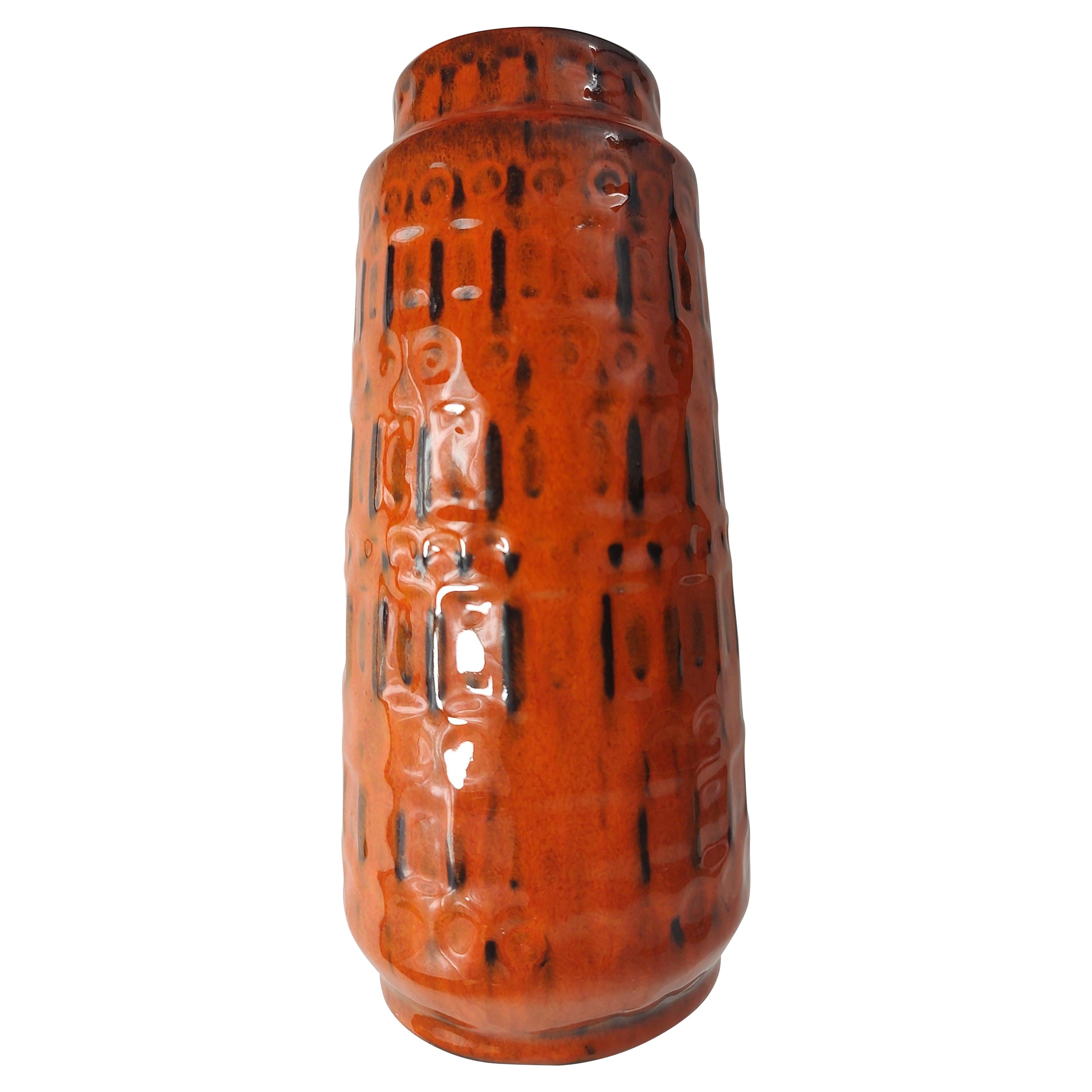 Vase en poterie d'art sculpturale de The Moderns Modern W. Germany, circa 1955