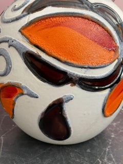 Mid-Century Modern Scheurich Vase, Ceramic, Germany, 1970s, Fat Lava