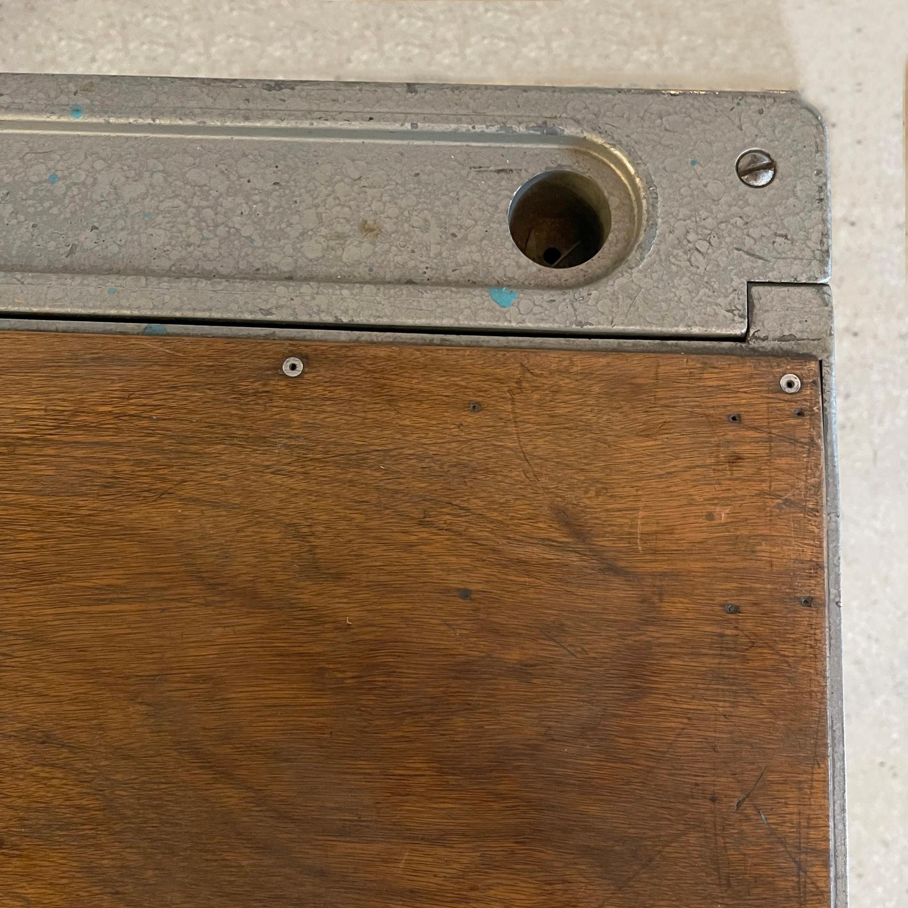 Aluminum Mid-Century Modern School Desk by James W. Leonard For Knoll Associates