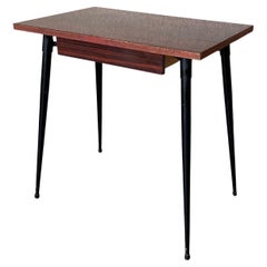 Mid Century Modern School Desk with drawer and Iron Legs, 8 pieces available