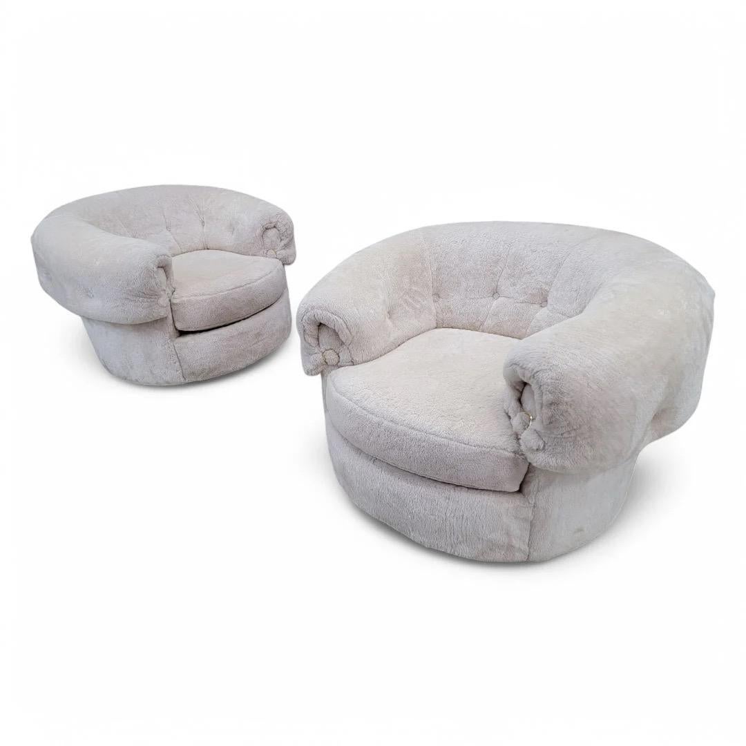 The Moderns Industry Canapé Teddy Bear crème et 2 chaises longues Bon état - En vente à Chicago, IL