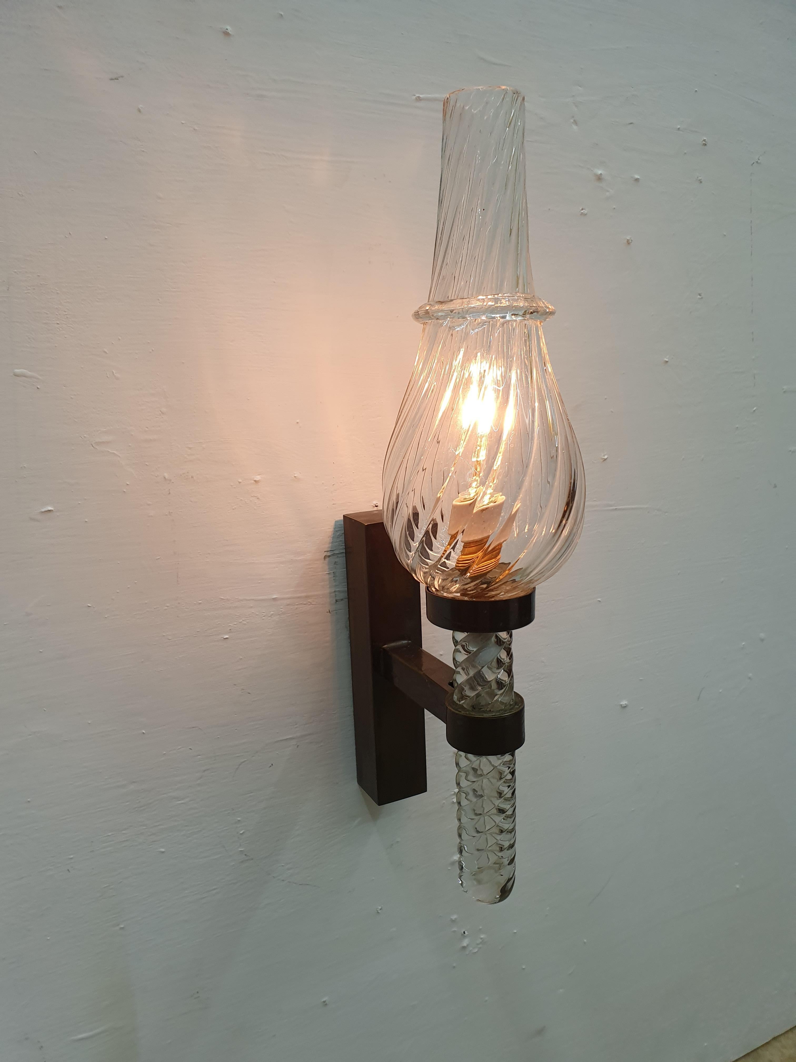 Mid-Century Modern Sconce designed by Barovier Toso, Italy, circa 1940 For Sale 7