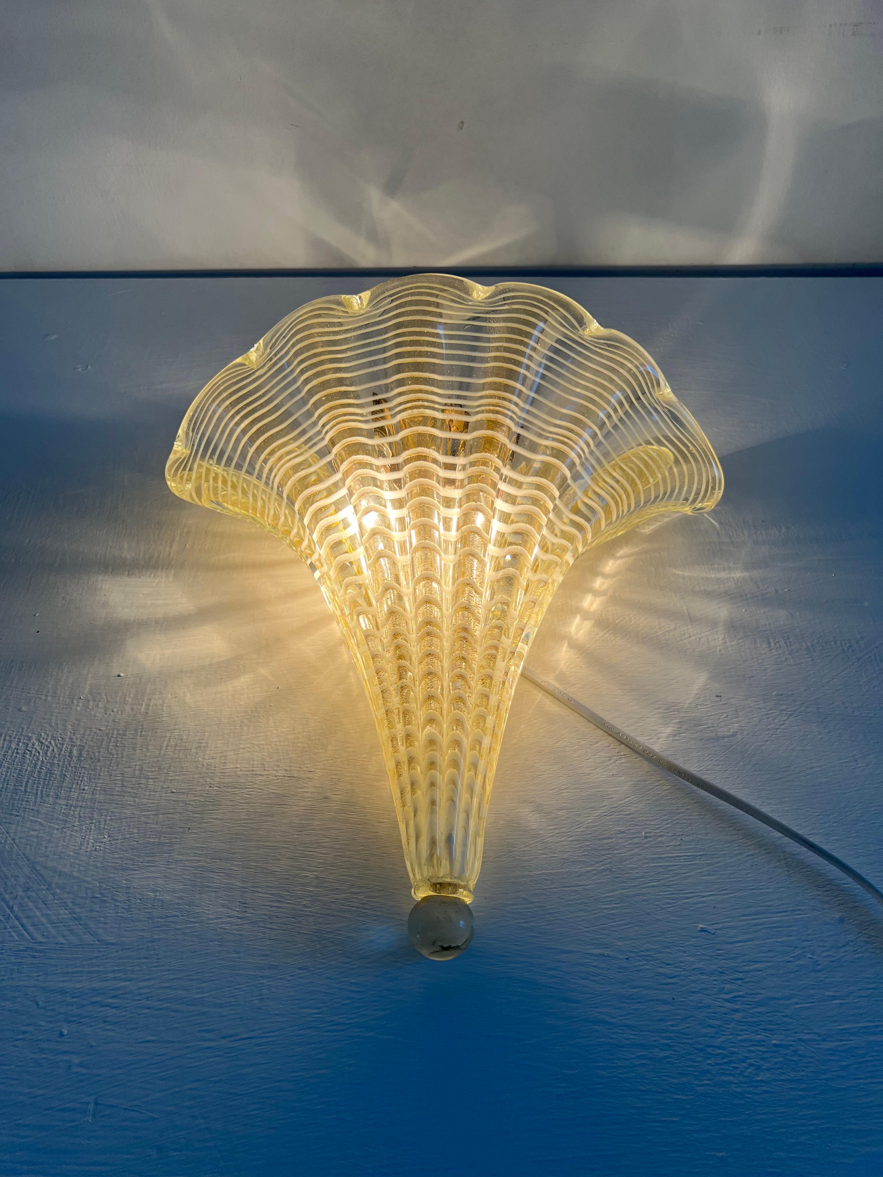 Italian Mid-Century Modern Sconce Designed by Barovier Toso, Italy, circa 1960 For Sale