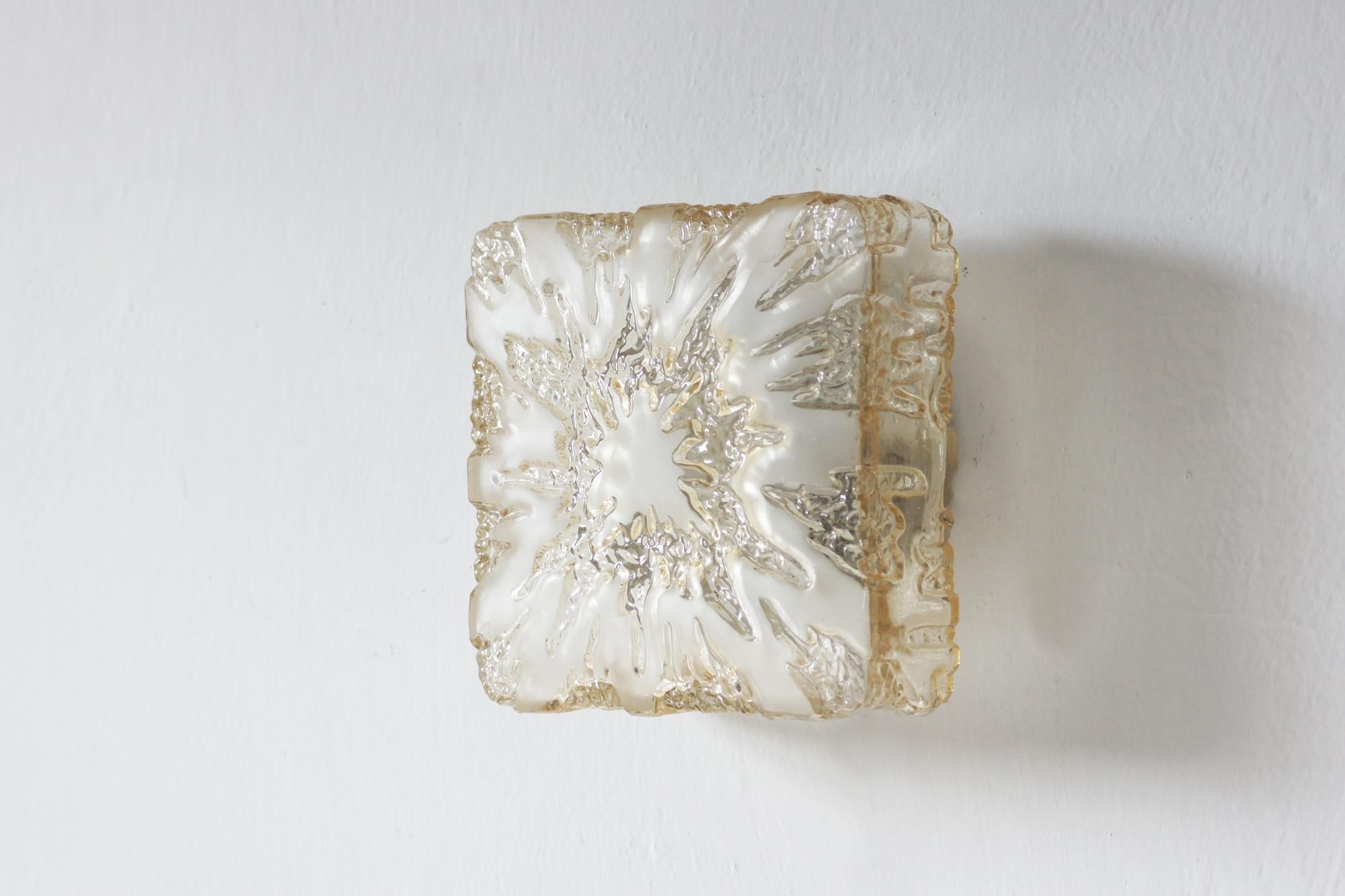 Mid-Century moderno Sconcezza moderna di metà secolo in vetro e acciaio, anni '60 in vendita