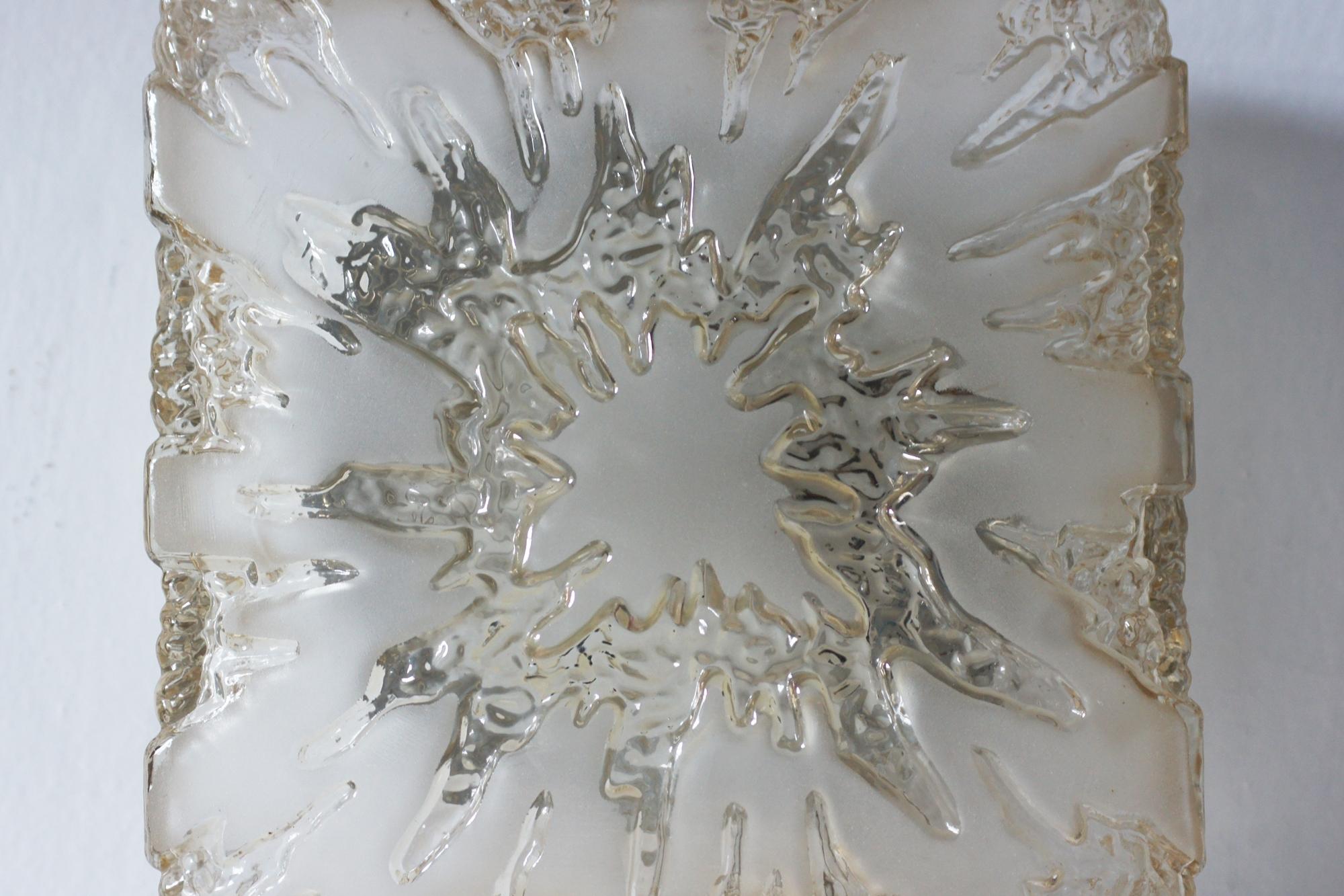 Metallo Sconcezza moderna di metà secolo in vetro e acciaio, anni '60 in vendita