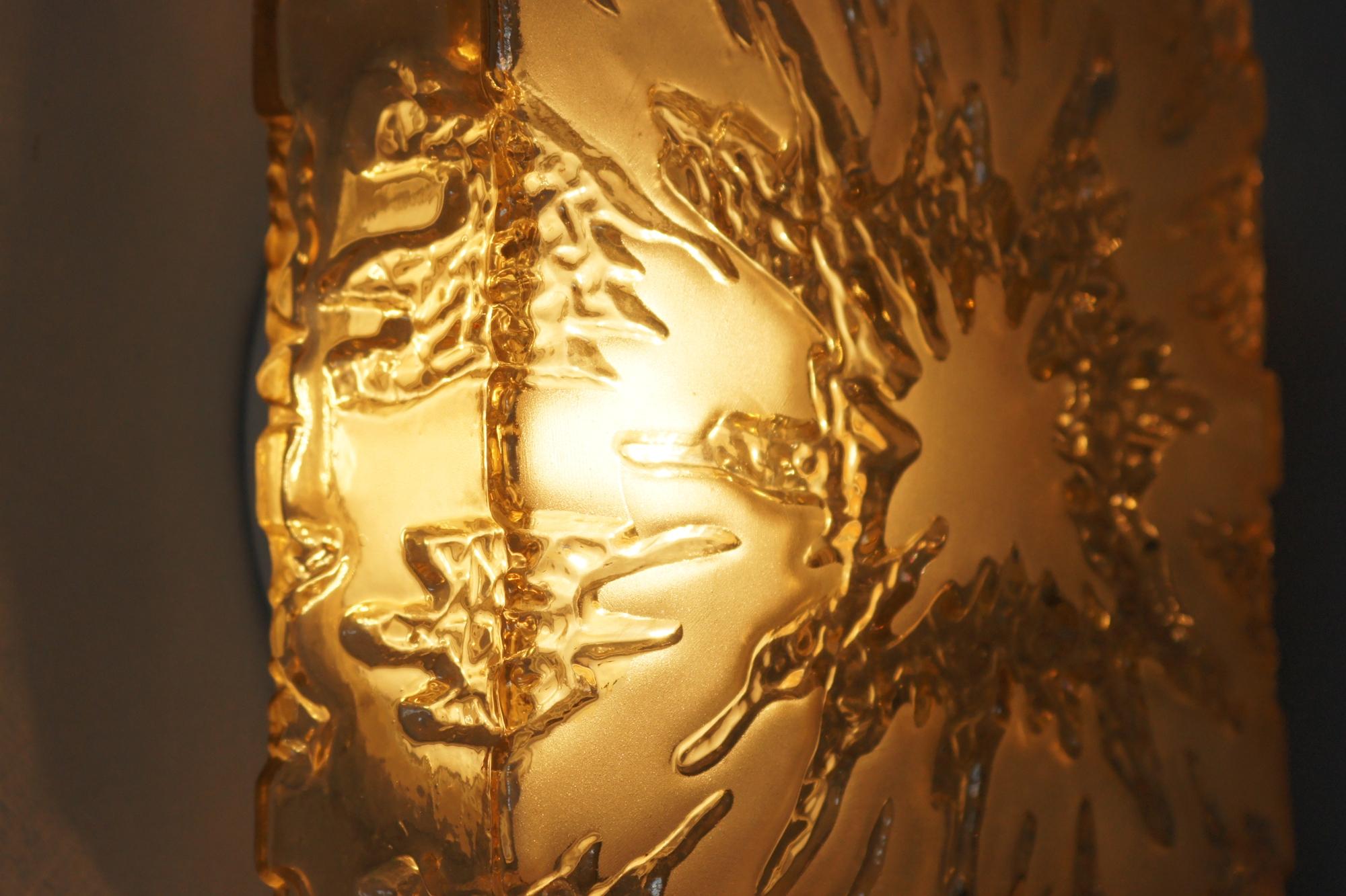 Sconcezza moderna di metà secolo in vetro e acciaio, anni '60 in vendita 2