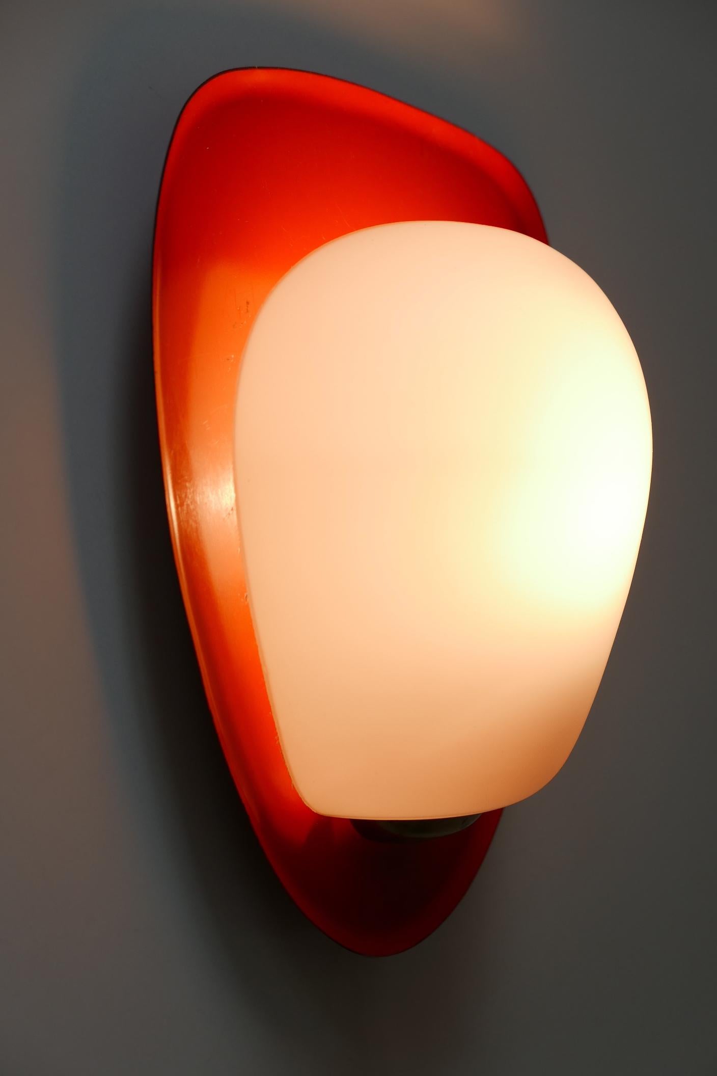 Mid-Century Modern Sconce 'Shell' by Wilhelm Wagenfeld for Peill & Putzler 1950s For Sale 6