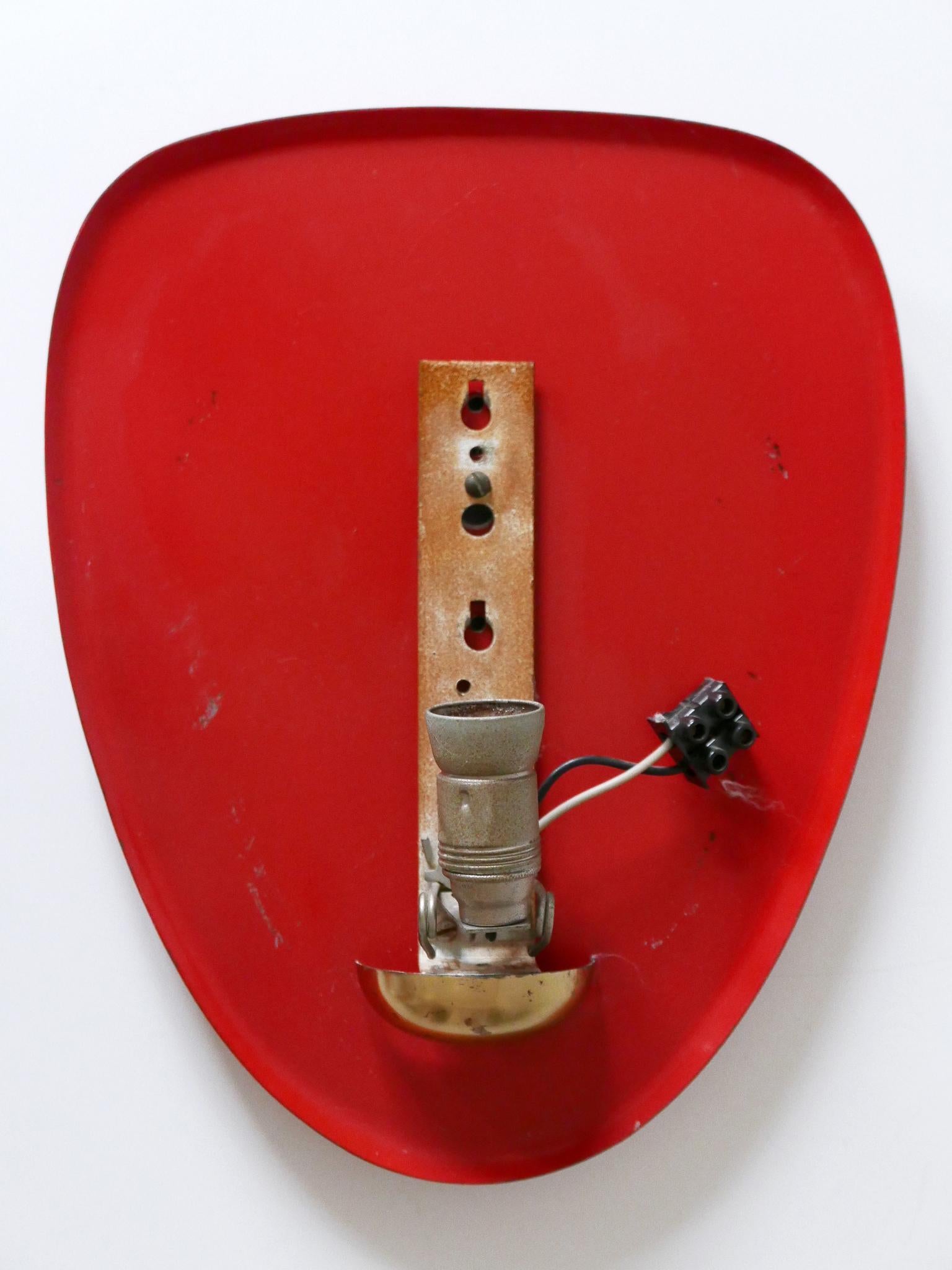 Mid-Century Modern Sconce 'Shell' by Wilhelm Wagenfeld for Peill & Putzler 1950s For Sale 13