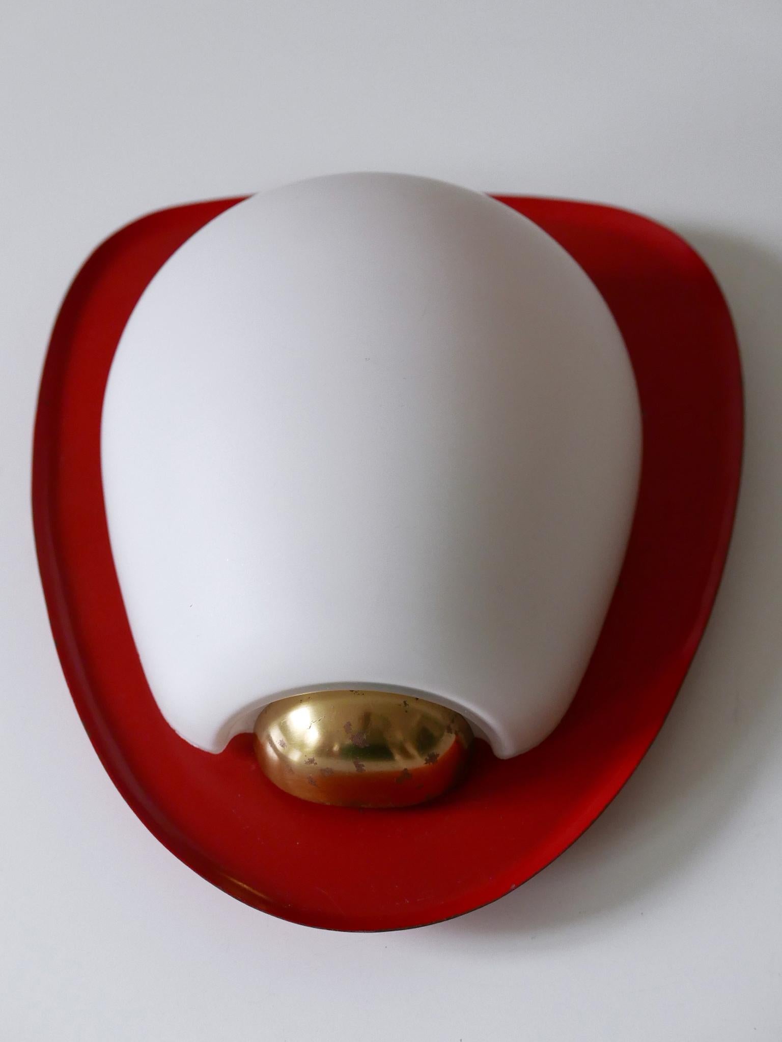 Mid-Century Modern Sconce 'Shell' by Wilhelm Wagenfeld for Peill & Putzler 1950s For Sale 1