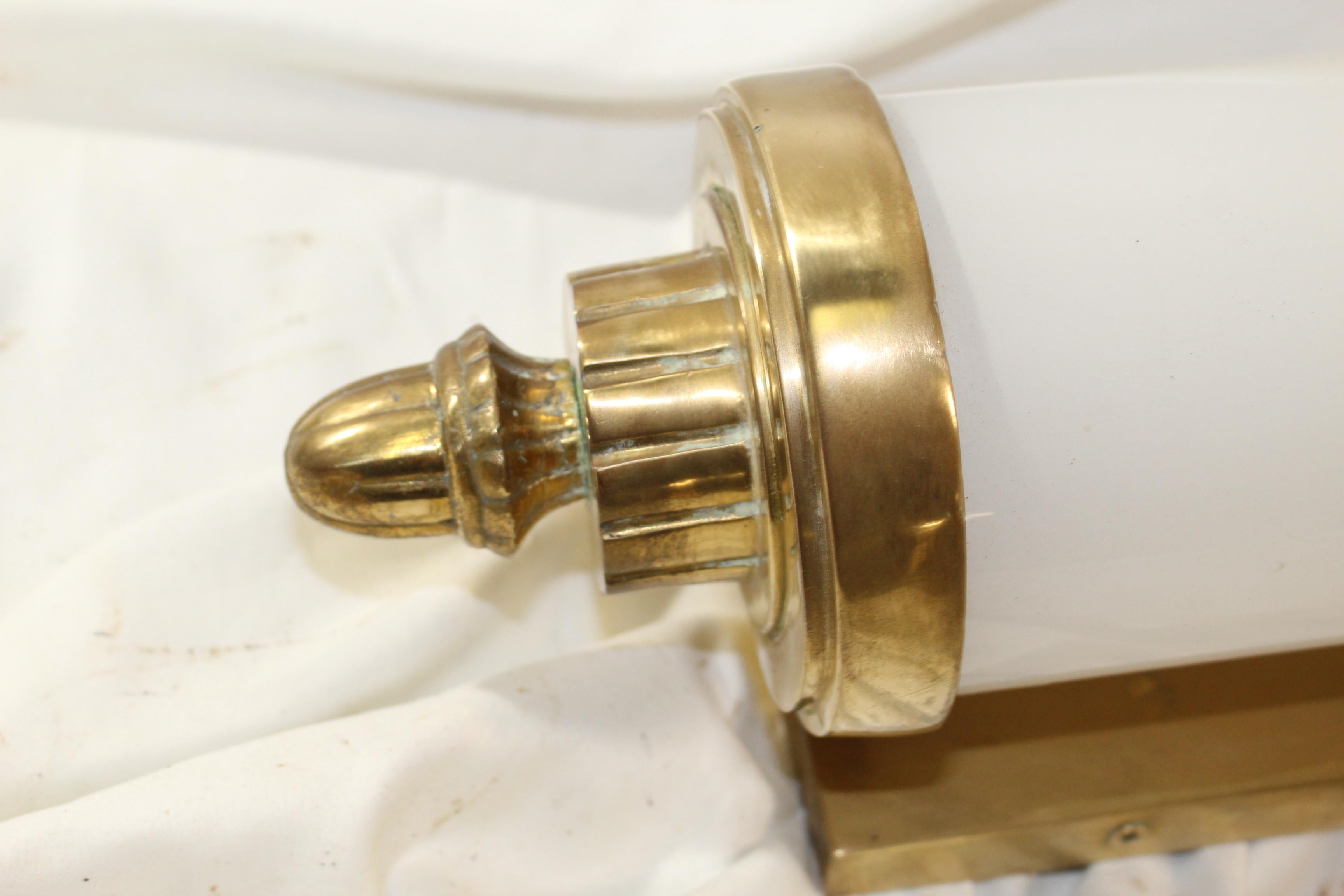 Art Deco Mid Century Modern Sconces  , Brass  ,   pair For Sale
