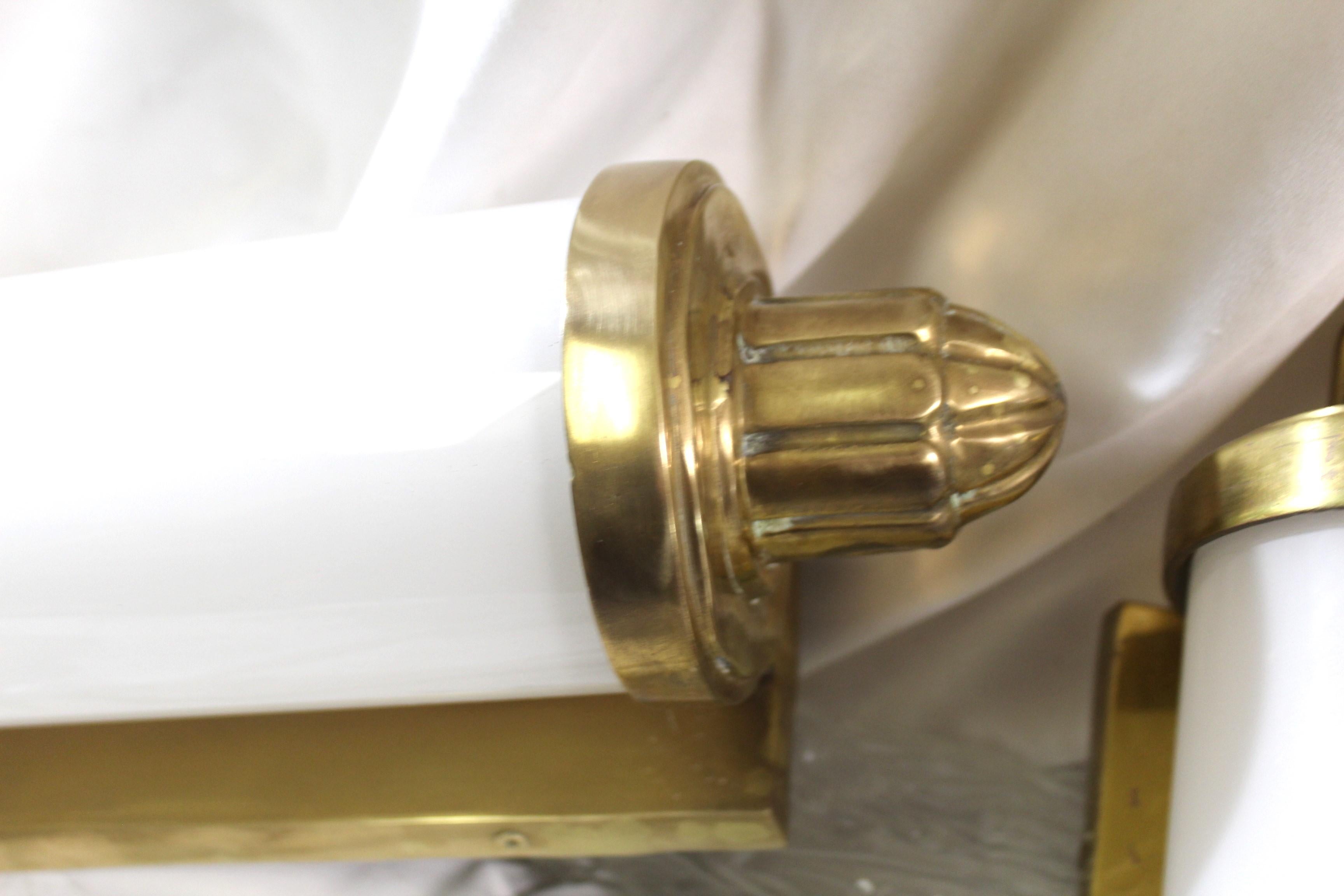 Cast Mid Century Modern Sconces  , Brass  ,   pair For Sale