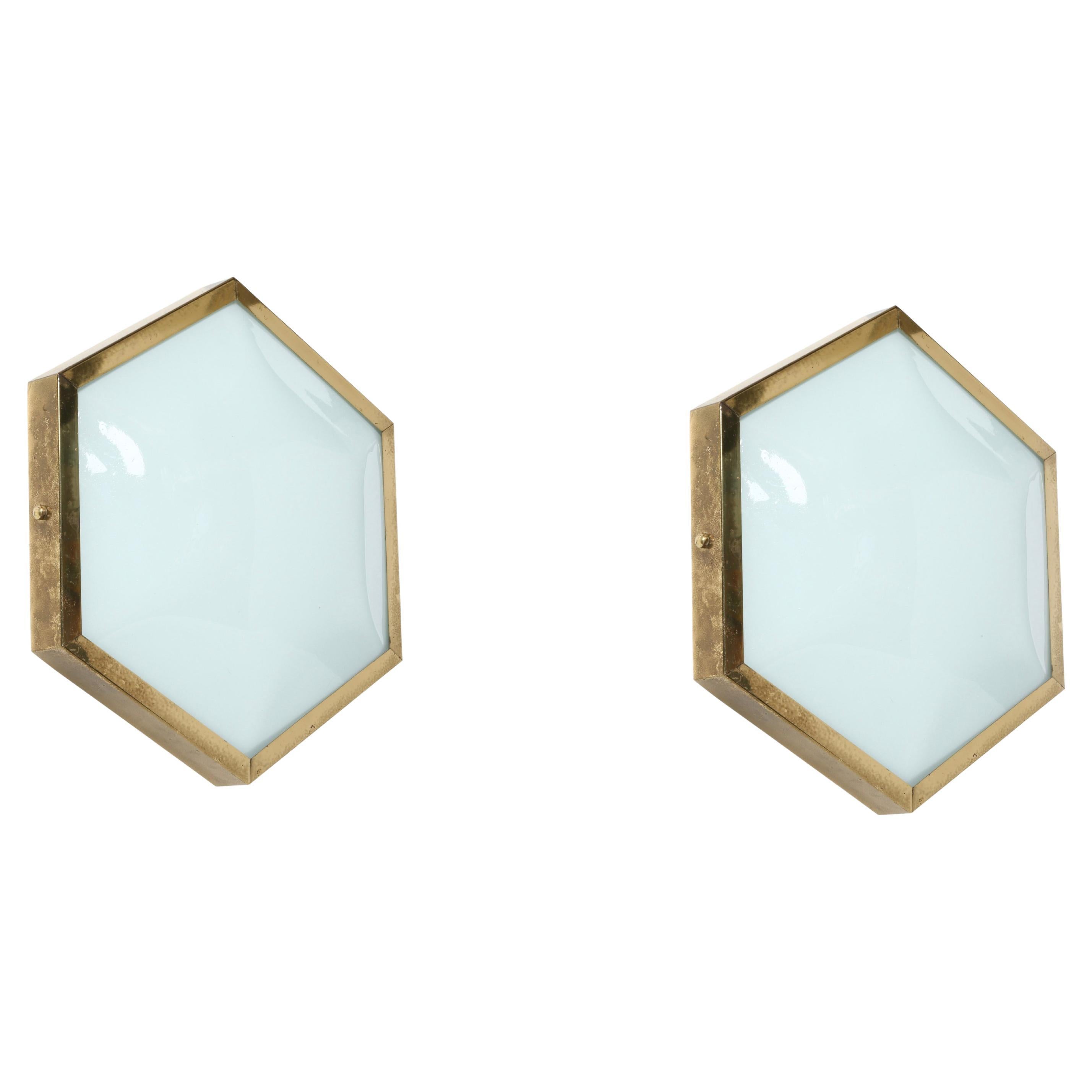 Mid century modern sconces, Italy circa 1960s For Sale
