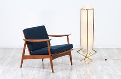 Expertly Restored - Mid-Century Modern Sculpted Brass Floor Lamp