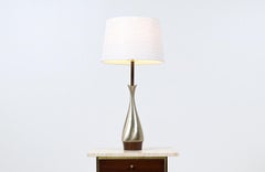Expertly Restored - Mid-Century Modern Sculpted Brass Table Lamp by Laurel