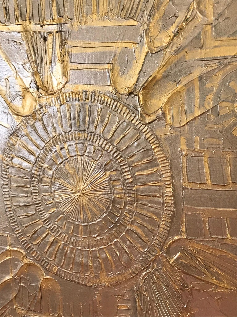 MidCentury Modern Sculpted Brutalist Wall Art in the Style of Adrian