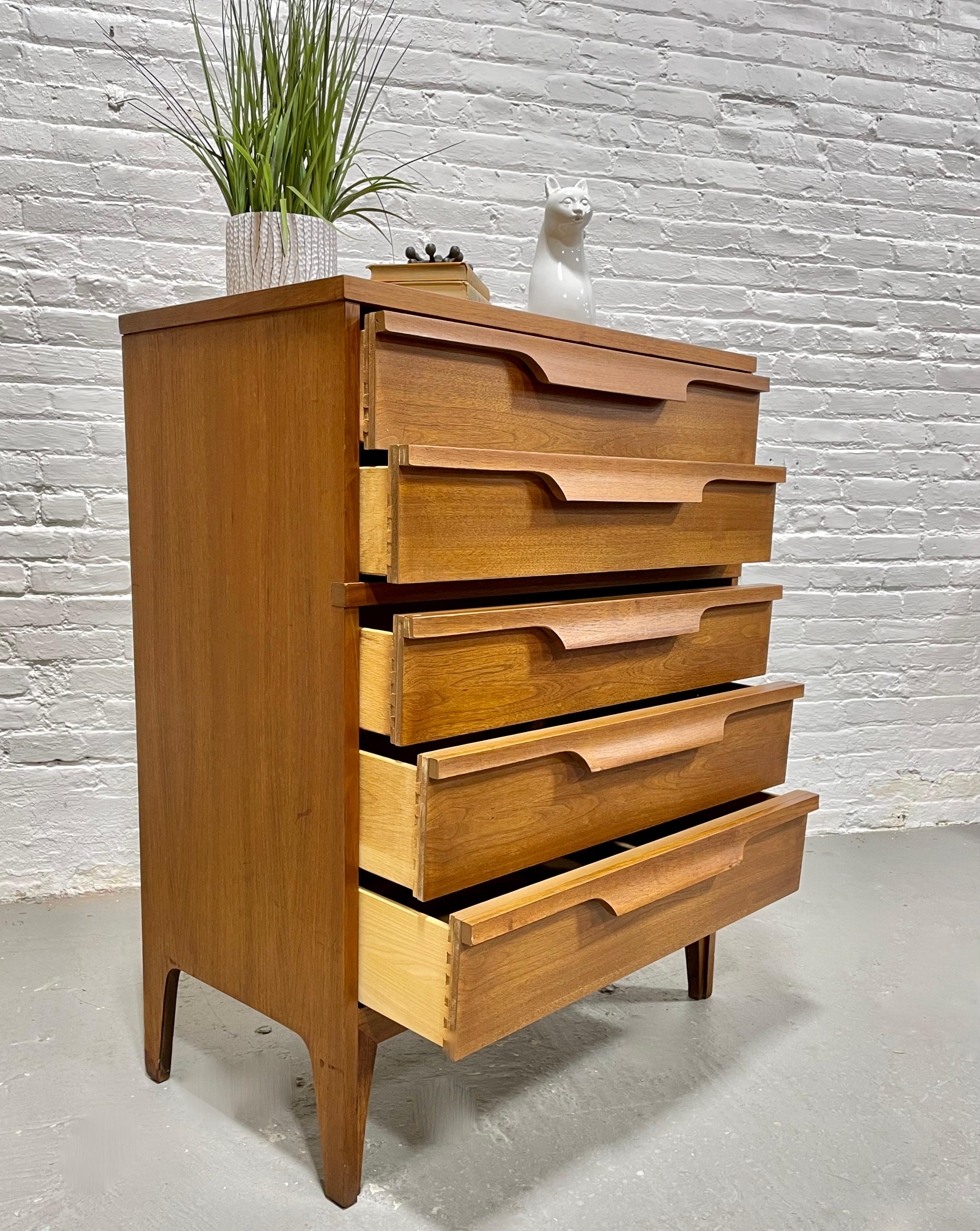 Laminate Mid Century MODERN SCULPTED DRESSER by Johnson Carper, c. 1960's