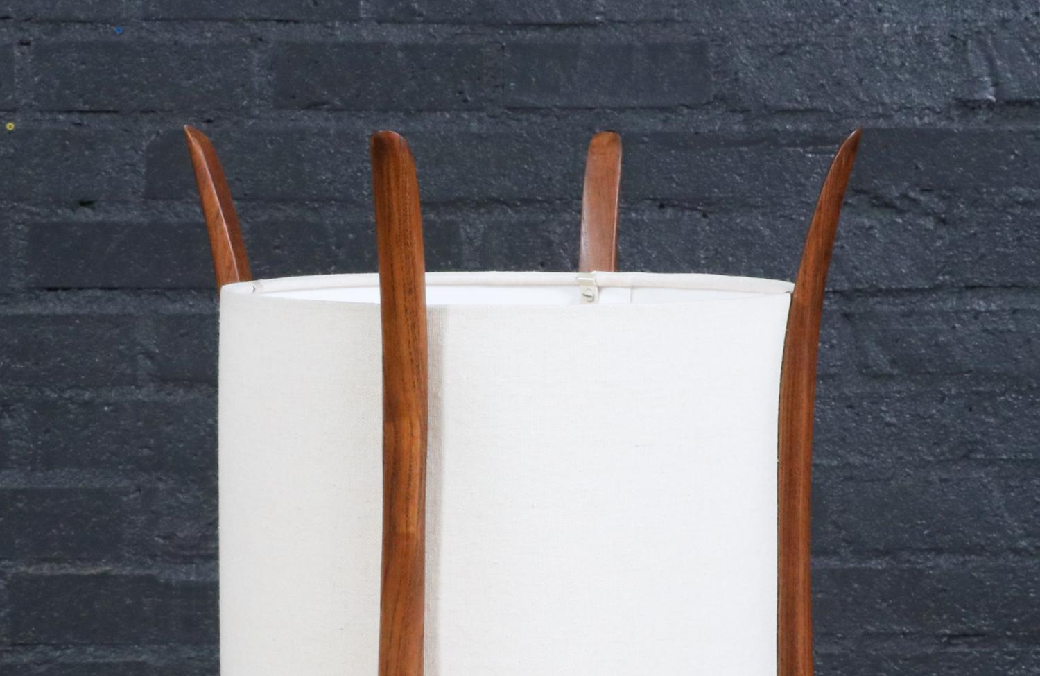 Mid-20th Century Mid-Century Modern Sculpted Floor Lamp by Roller Lamp Co. For Sale