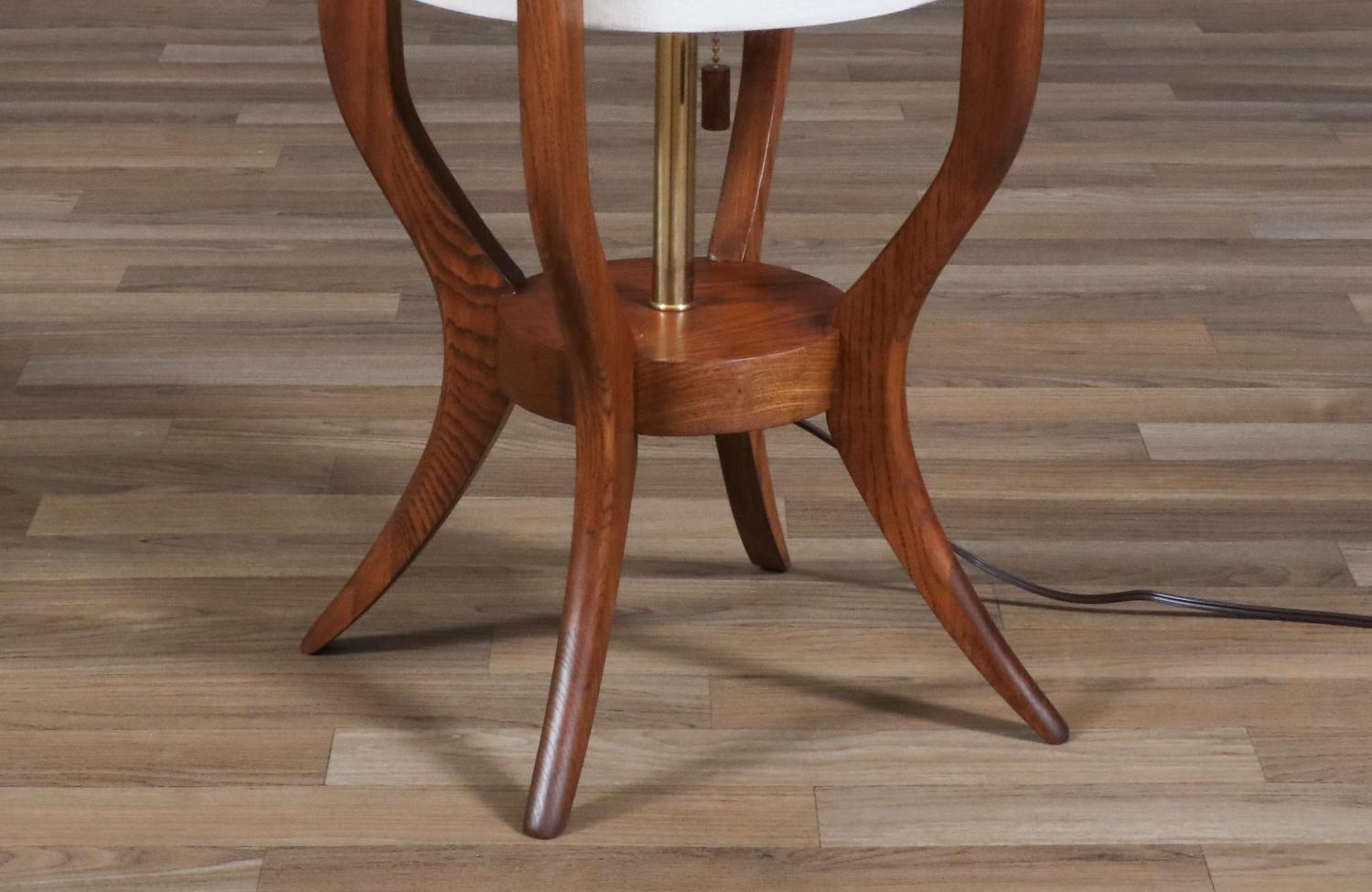 Mid-Century Modern Sculpted Floor Lamp by Roller Lamp Co. For Sale 1
