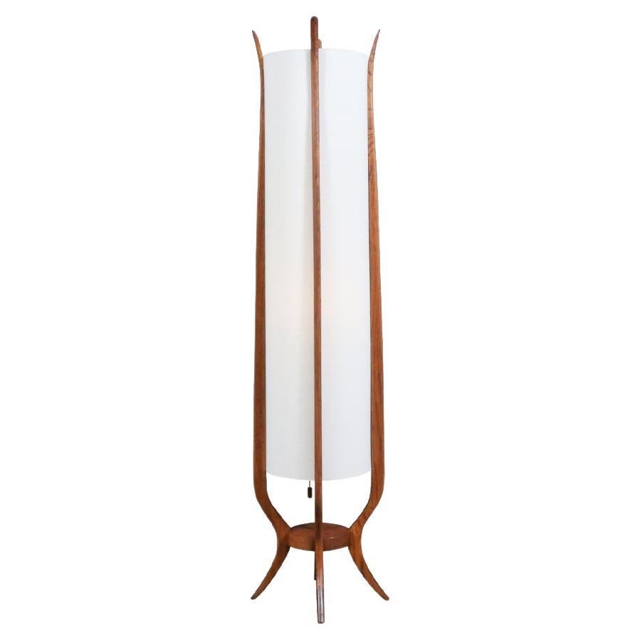 Mid-Century Modern Sculpted Floor Lamp by Roller Lamp Co. For Sale